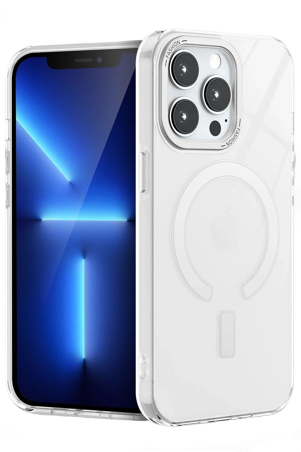 Newface iPhone 14 Pro Kılıf Troy Magsafe Kapak - Beyaz