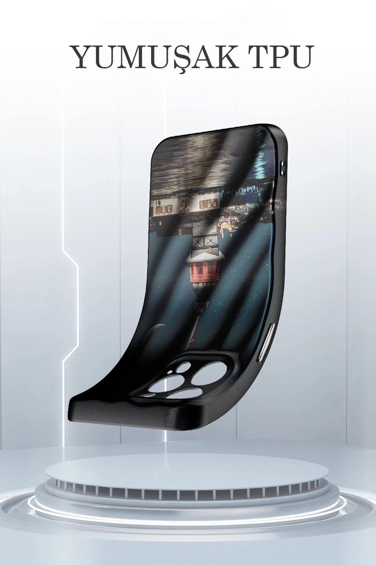 Newface iPhone 14 Pro Max Kılıf Crew Desenli Kapak - Galata Kulesi