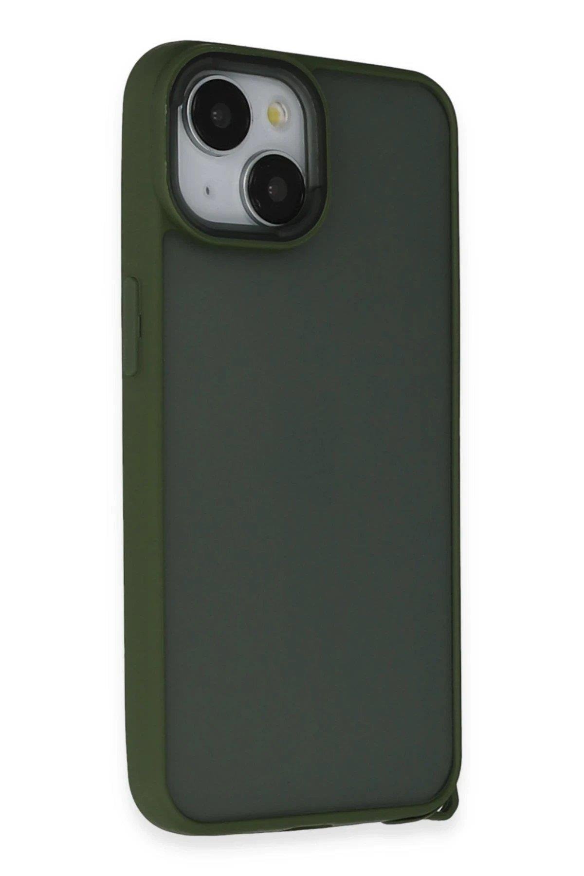 Newface iPhone 15 Kılıf Elegant Kapak - Yeşil