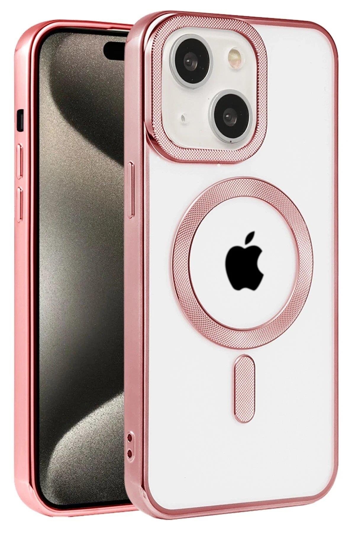 Newface iPhone 15 Kılıf Kronos Magsafe Kapak - Rose Gold