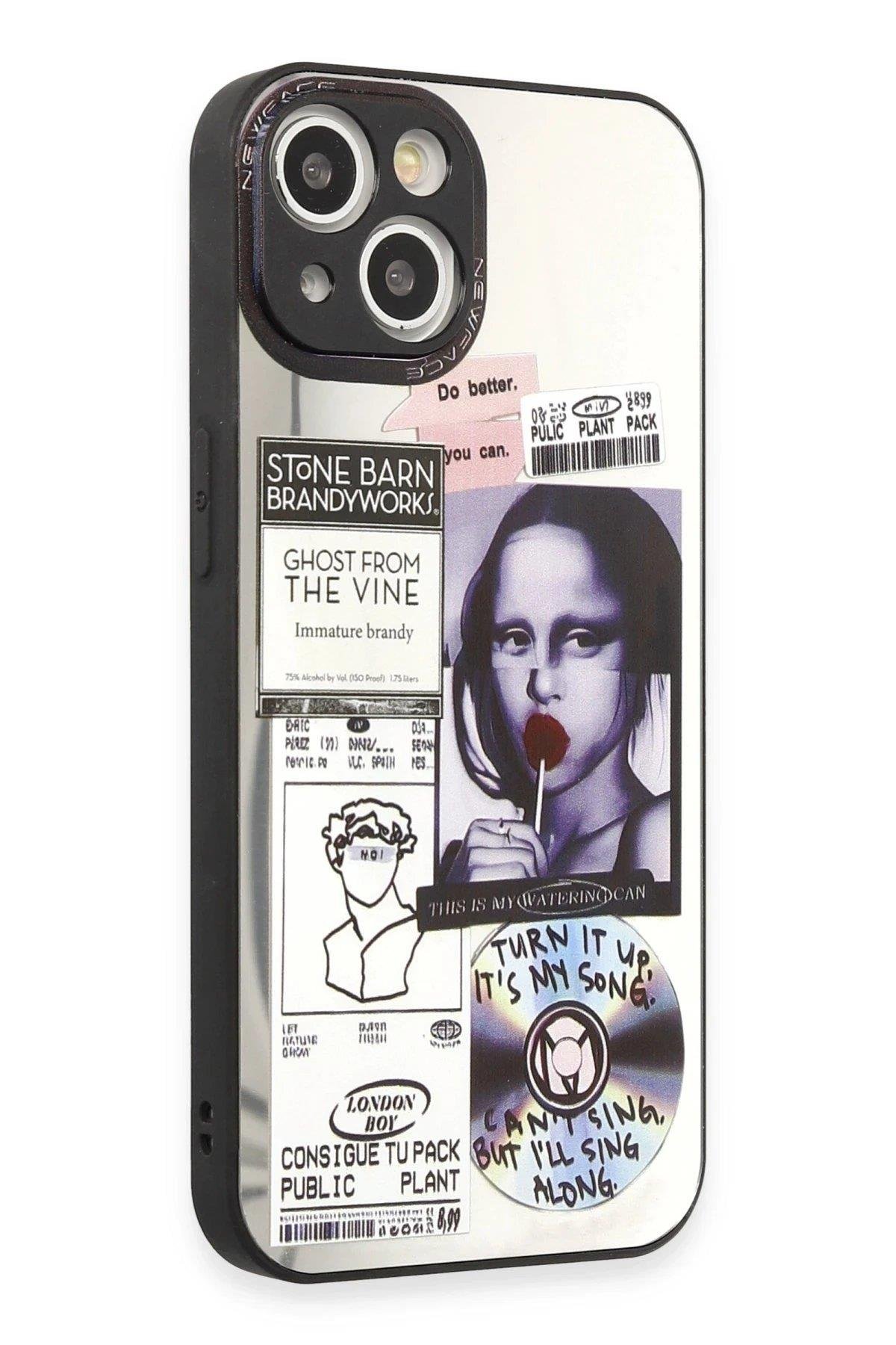 Newface iPhone 15 Kılıf Mirror Desenli Kapak - Mirror - 2