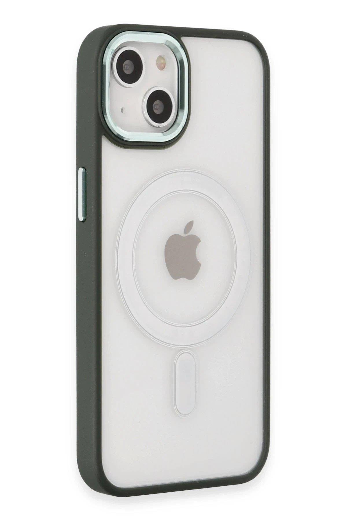 Newface iPhone 15 Kılıf Room Magneticsafe Silikon - Köknar Yeşili