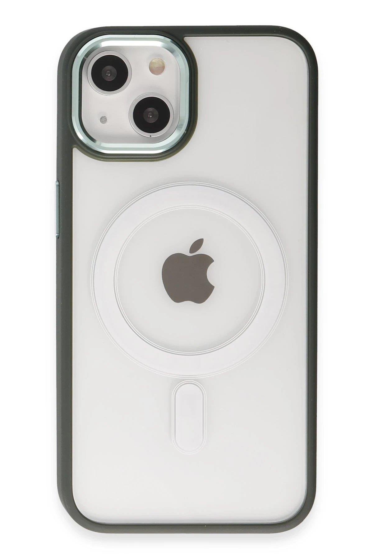 Newface iPhone 15 Kılıf Room Magneticsafe Silikon - Köknar Yeşili