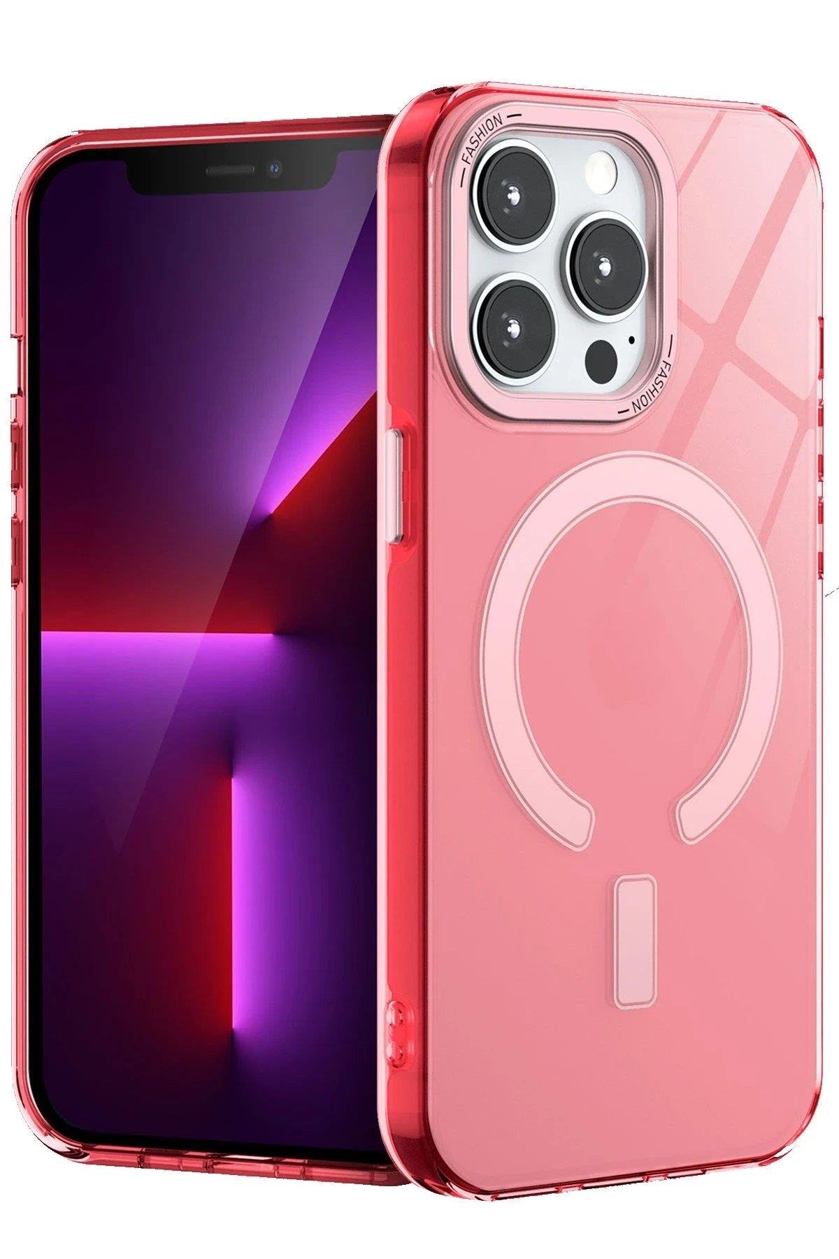 Newface iPhone 15 Pro Kılıf Troy Magsafe Kapak - Pembe