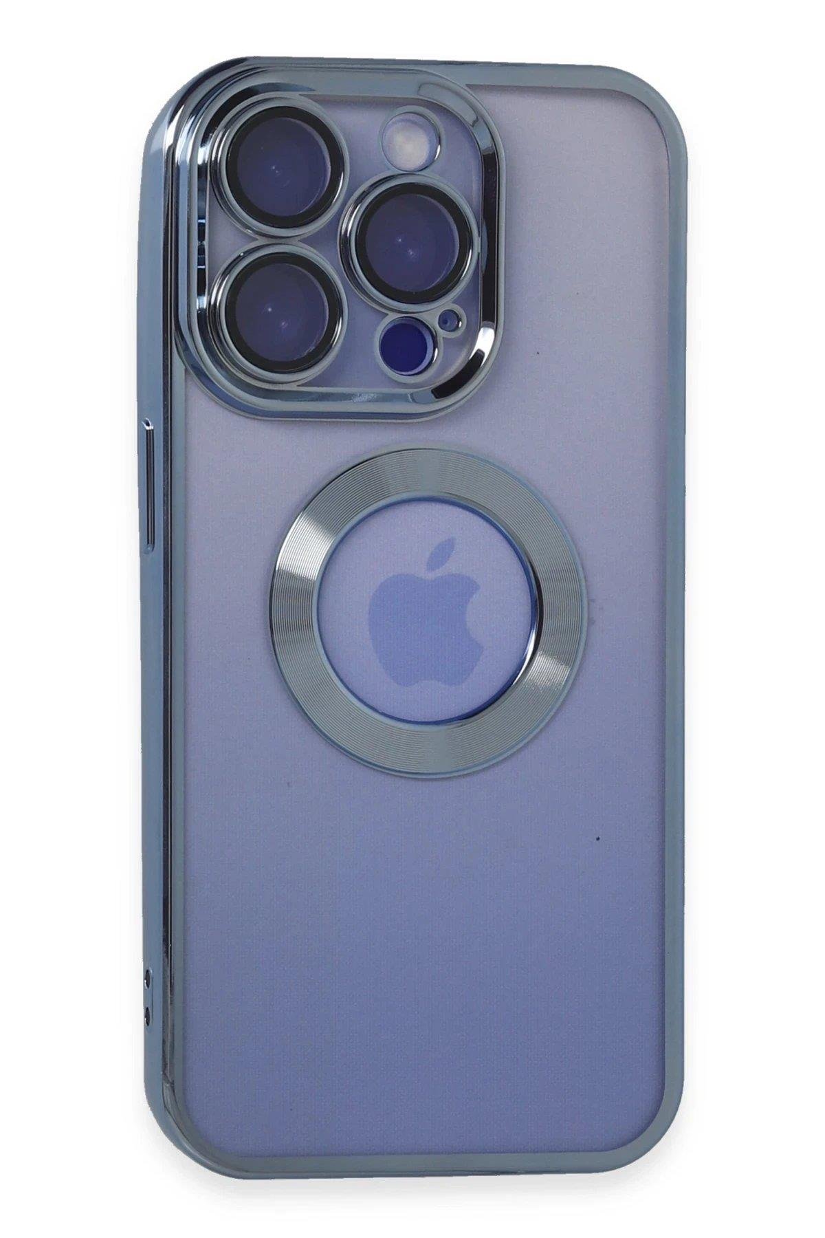 Newface iPhone 15 Pro Max Kılıf Slot Silikon - Sierra Blue