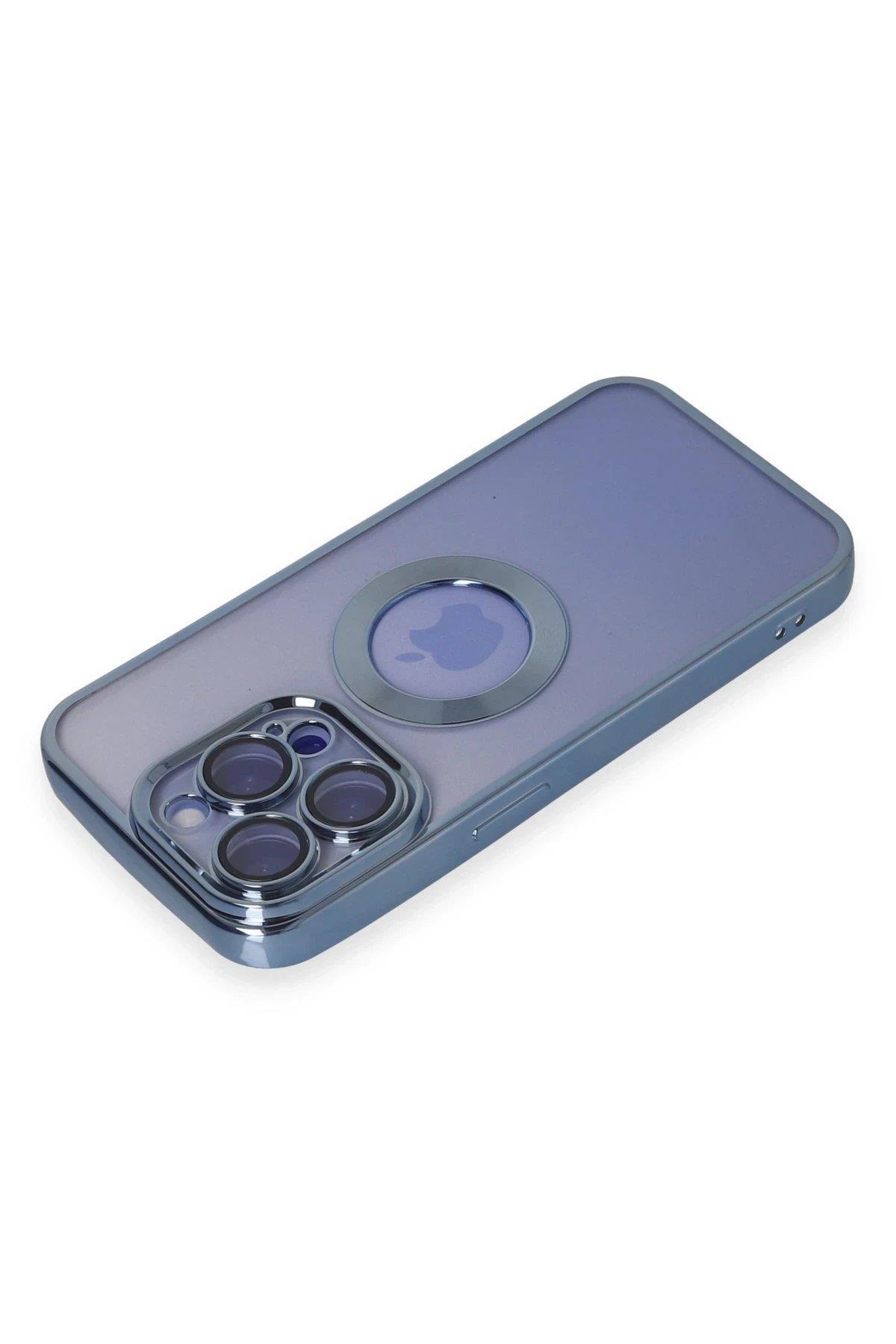 Newface iPhone 15 Pro Max Kılıf Slot Silikon - Sierra Blue