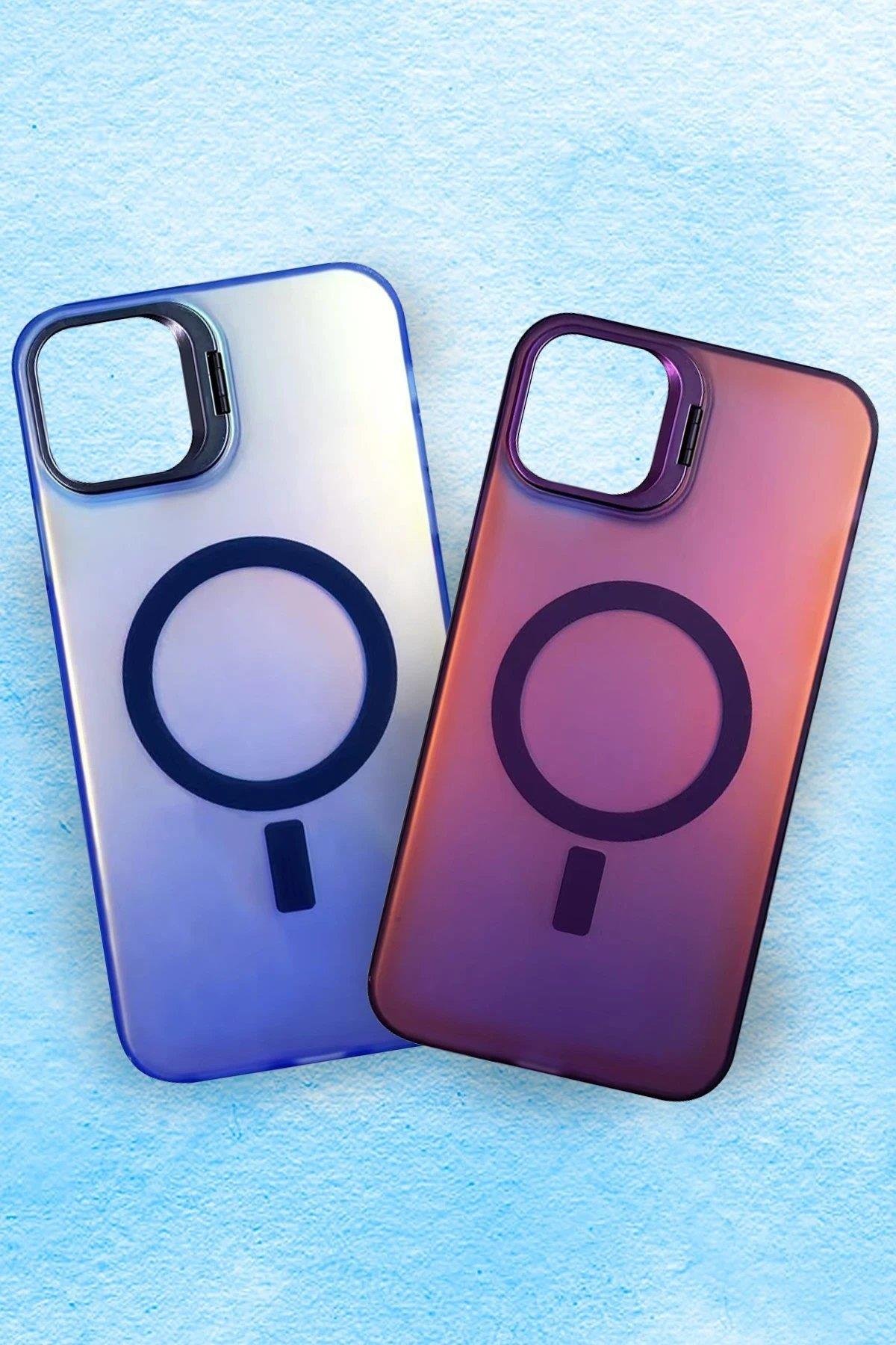 Newface iPhone 15 Pro Primera Magsafe Standlı Kapak - Siyah