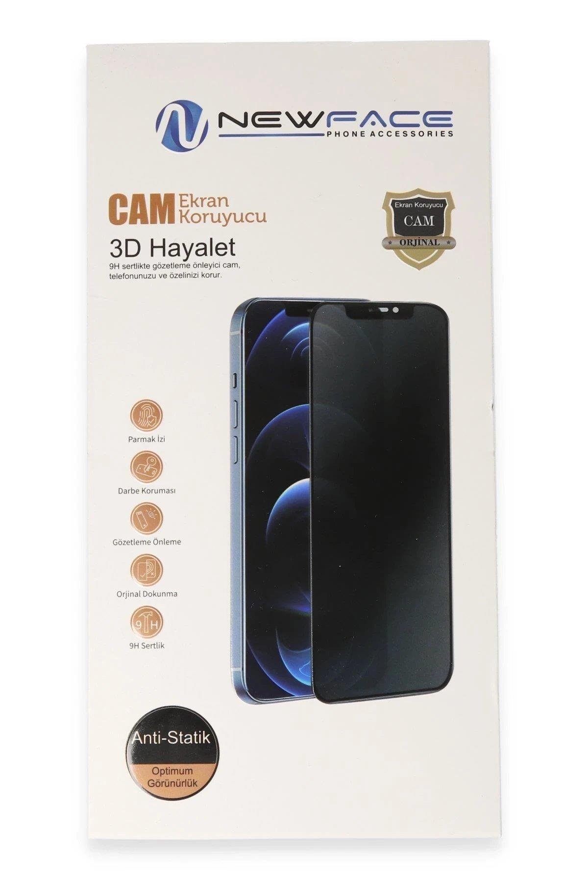 Newface iPhone 16 Pro Max 3D Antistatik Hayalet Cam Ekran Koruyucu
