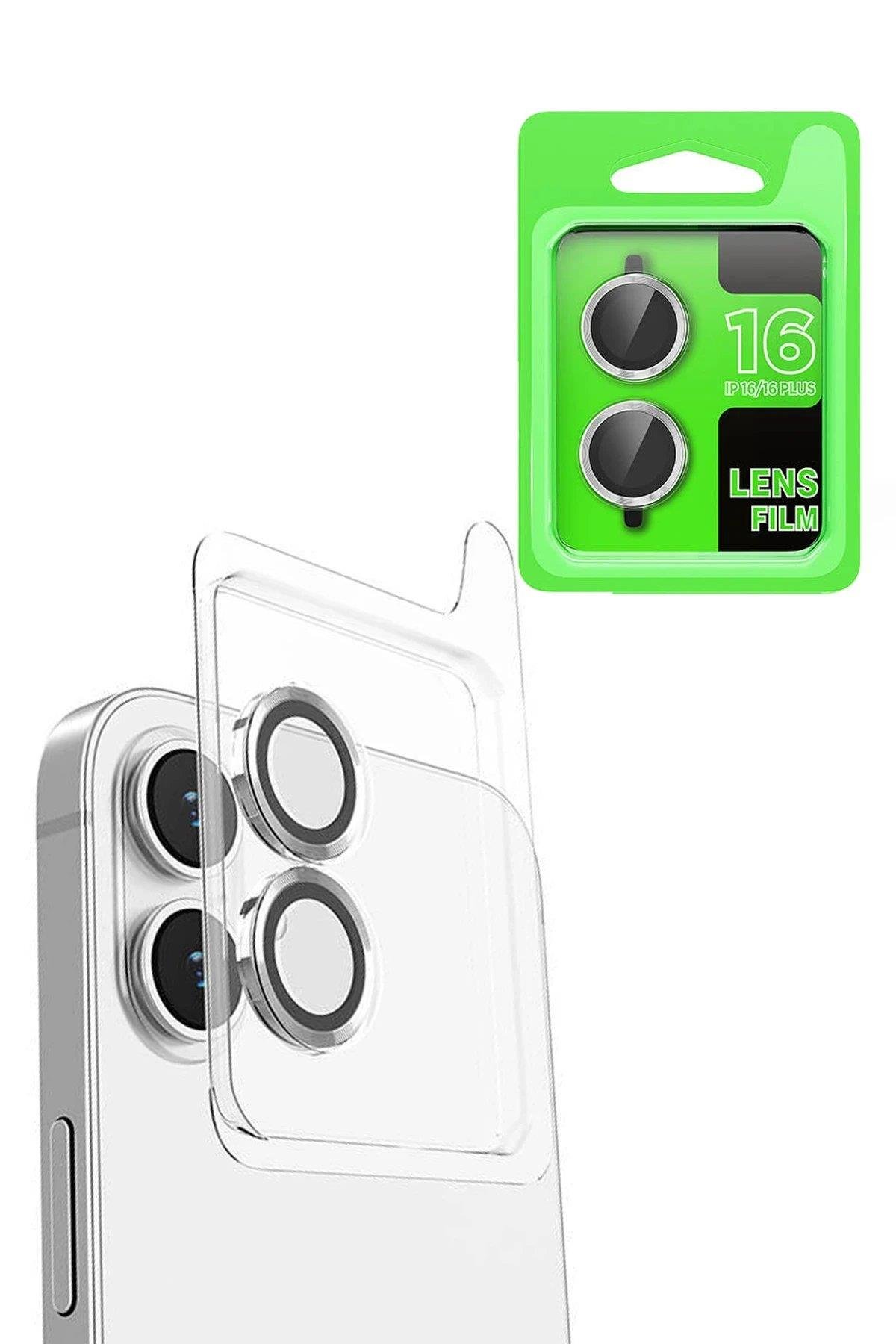 Newface iPhone 16 Raze Metal Kamera Lens - Beyaz