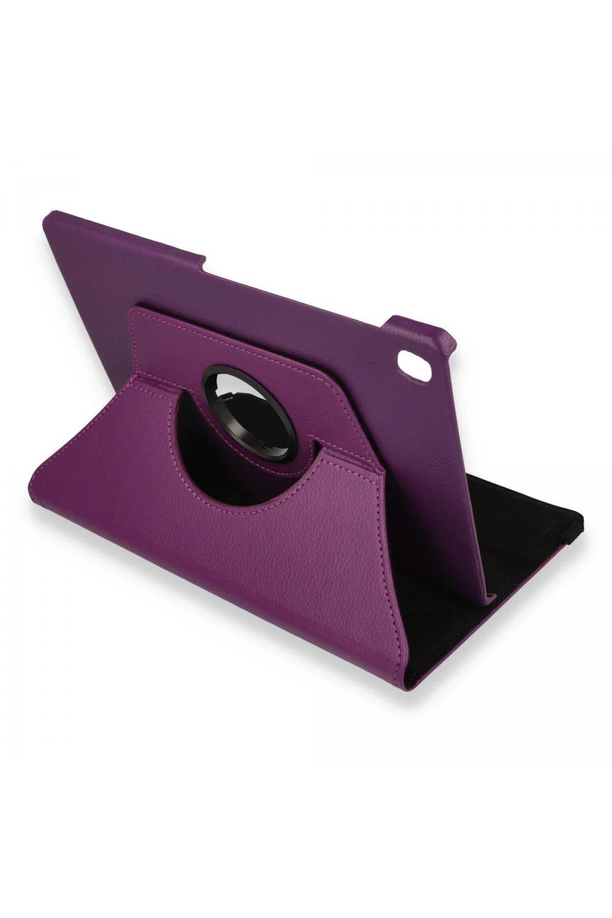 Newface Lenovo M10 FHD Plus X606F Kılıf 360 Tablet Deri Kılıf - Mürdüm