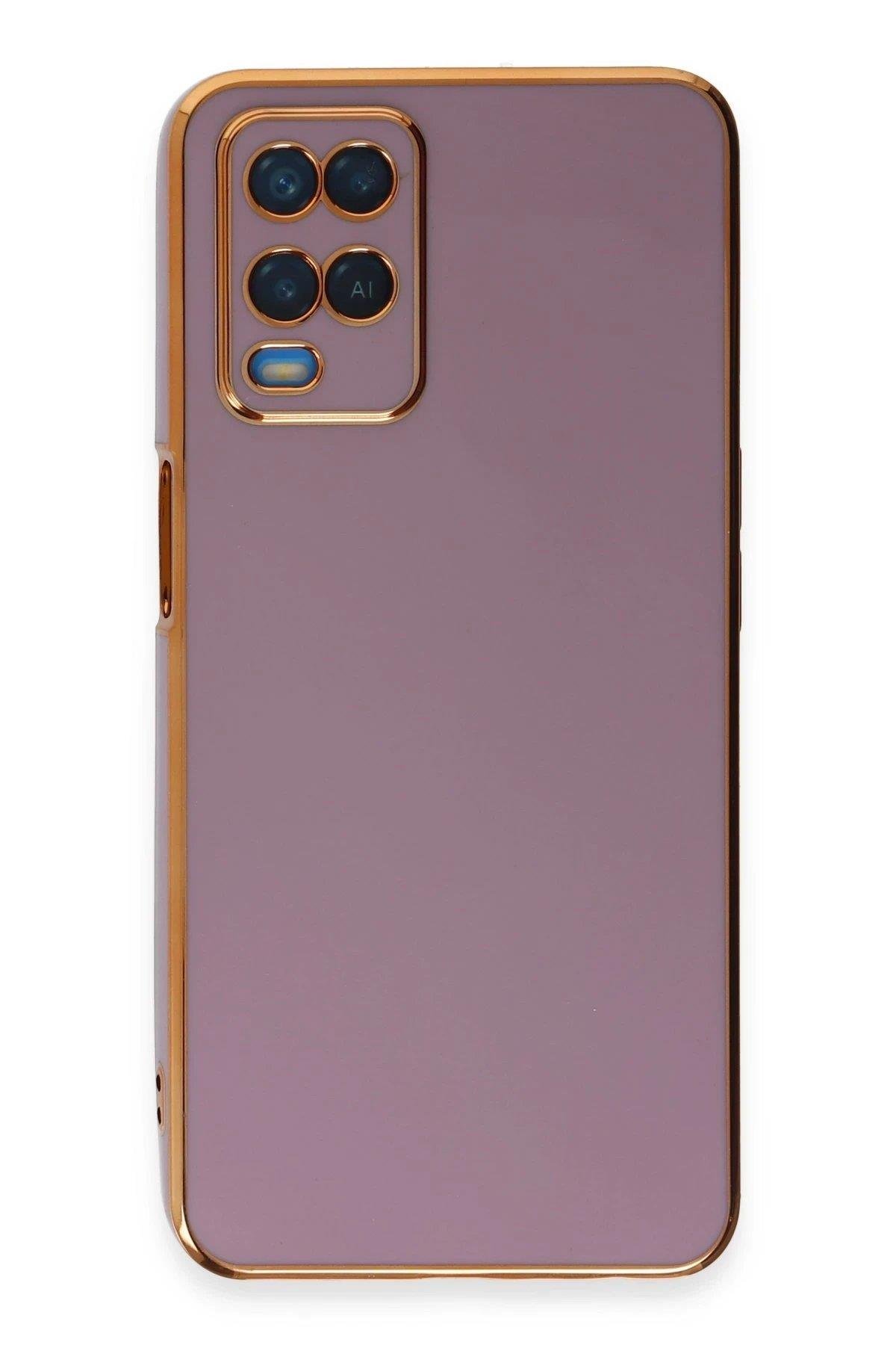 Newface Oppo A54 4G Kılıf Volet Silikon - Mor