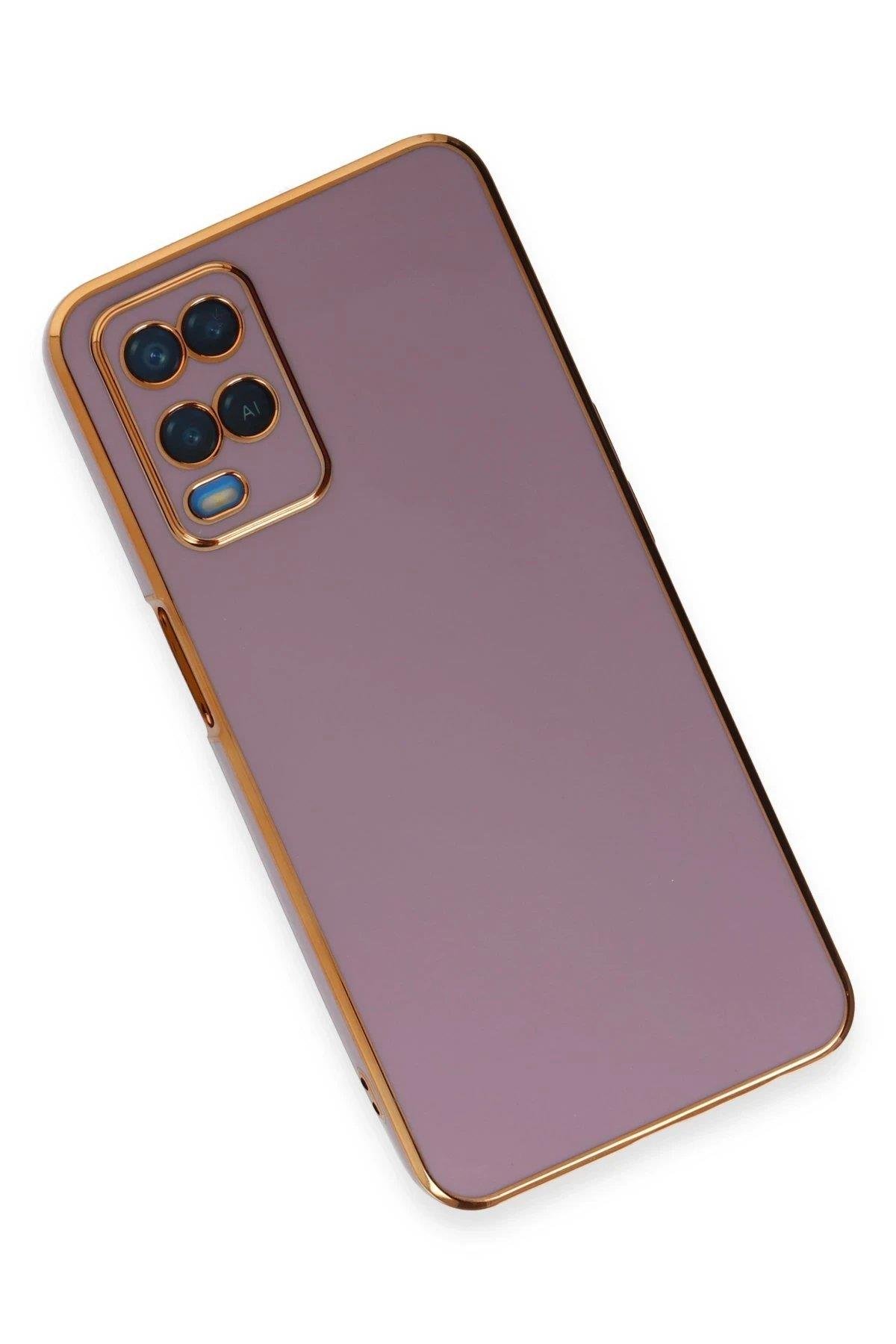 Newface Oppo A54 4G Kılıf Volet Silikon - Mor