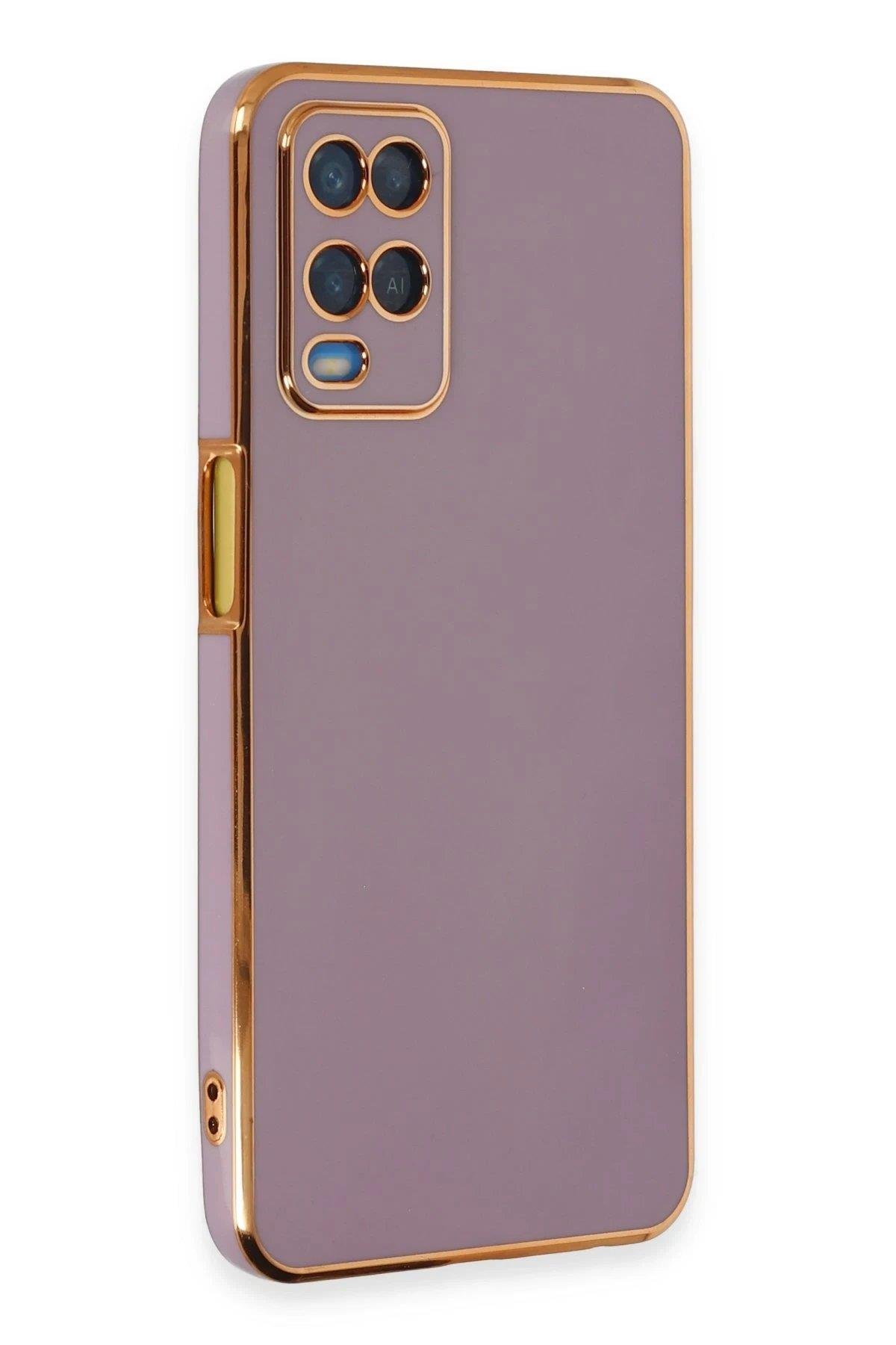 Newface Oppo A54 4G Kılıf Volet Silikon - Mor