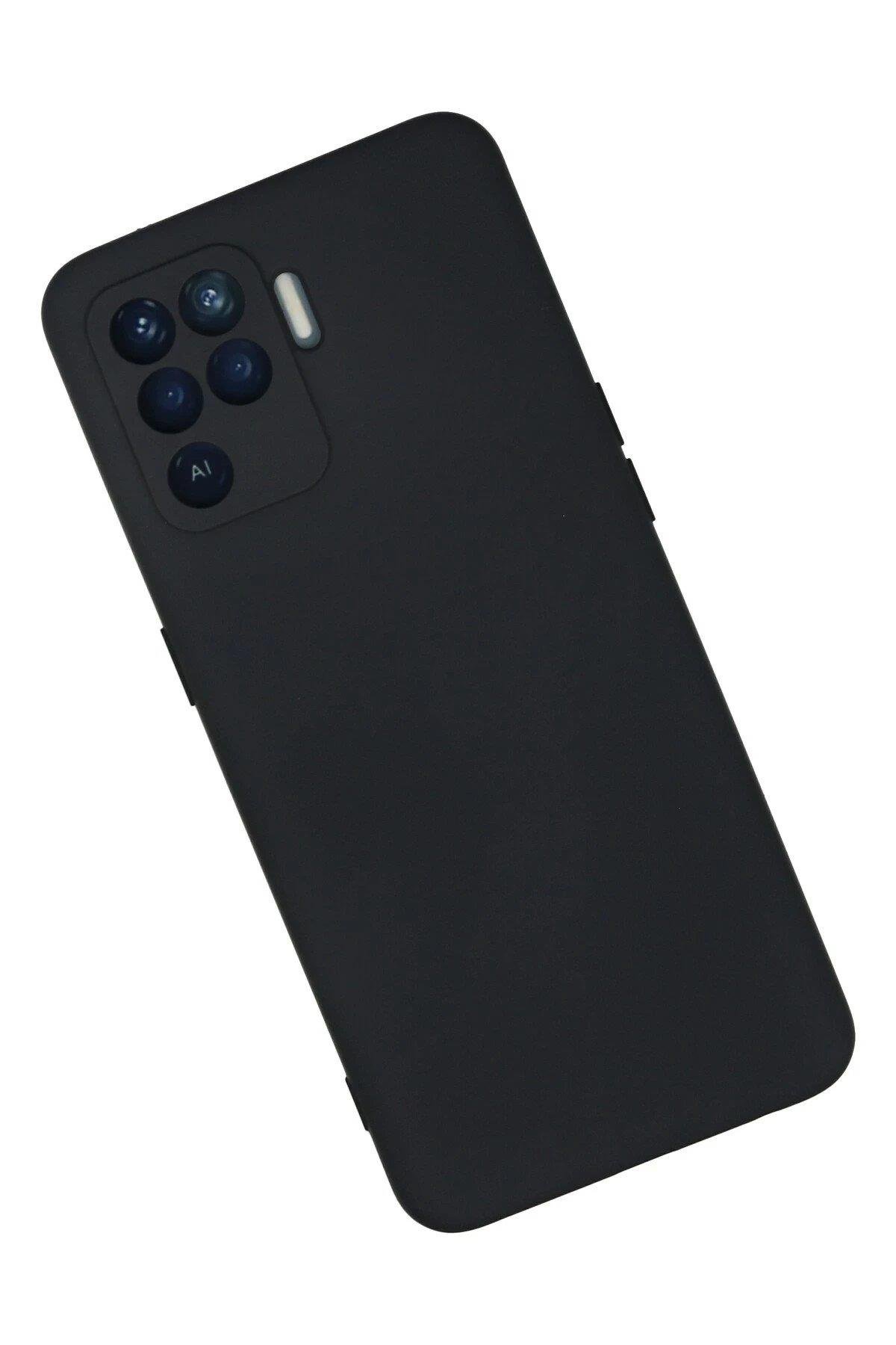 Newface Oppo Reno 5 Lite Kılıf Nano içi Kadife Silikon - Lacivert