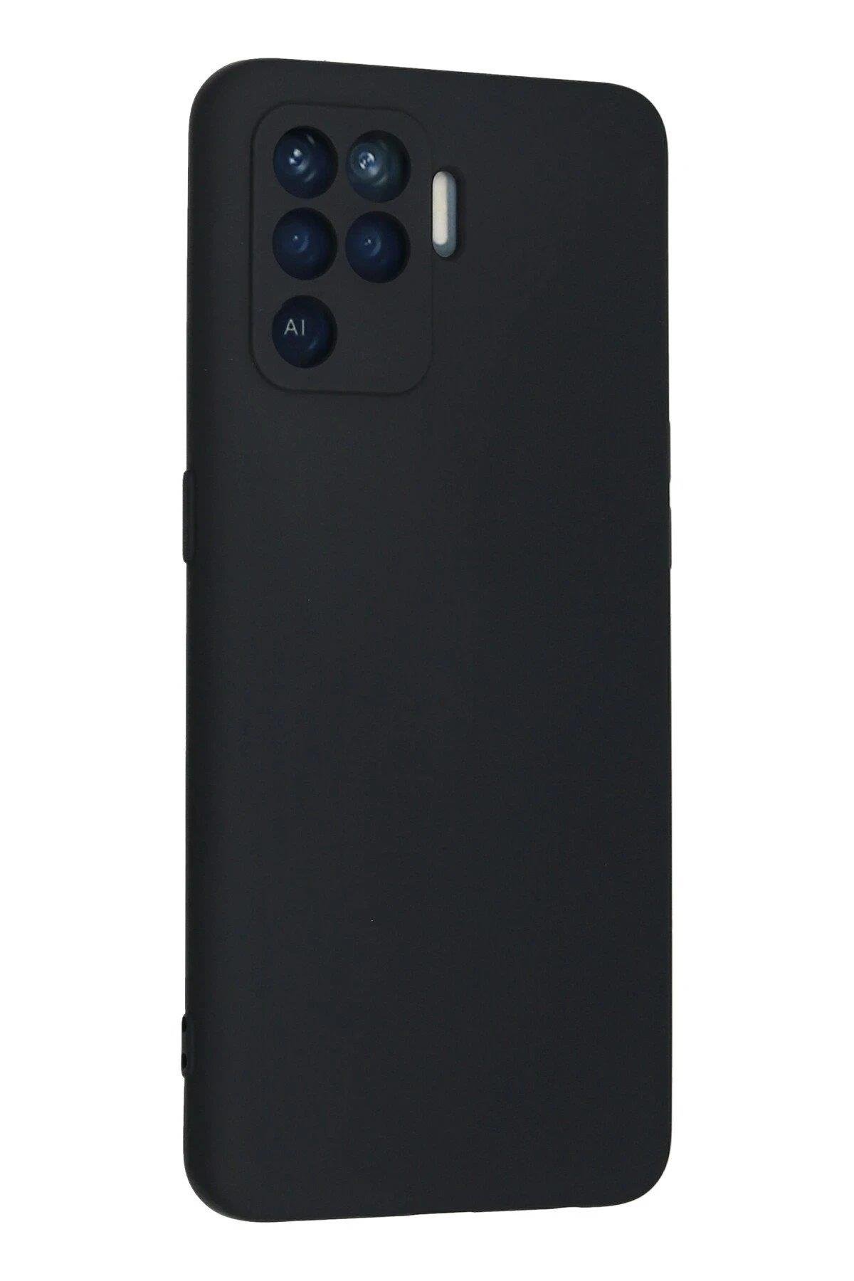 Newface Oppo Reno 5 Lite Kılıf Nano içi Kadife Silikon - Lacivert