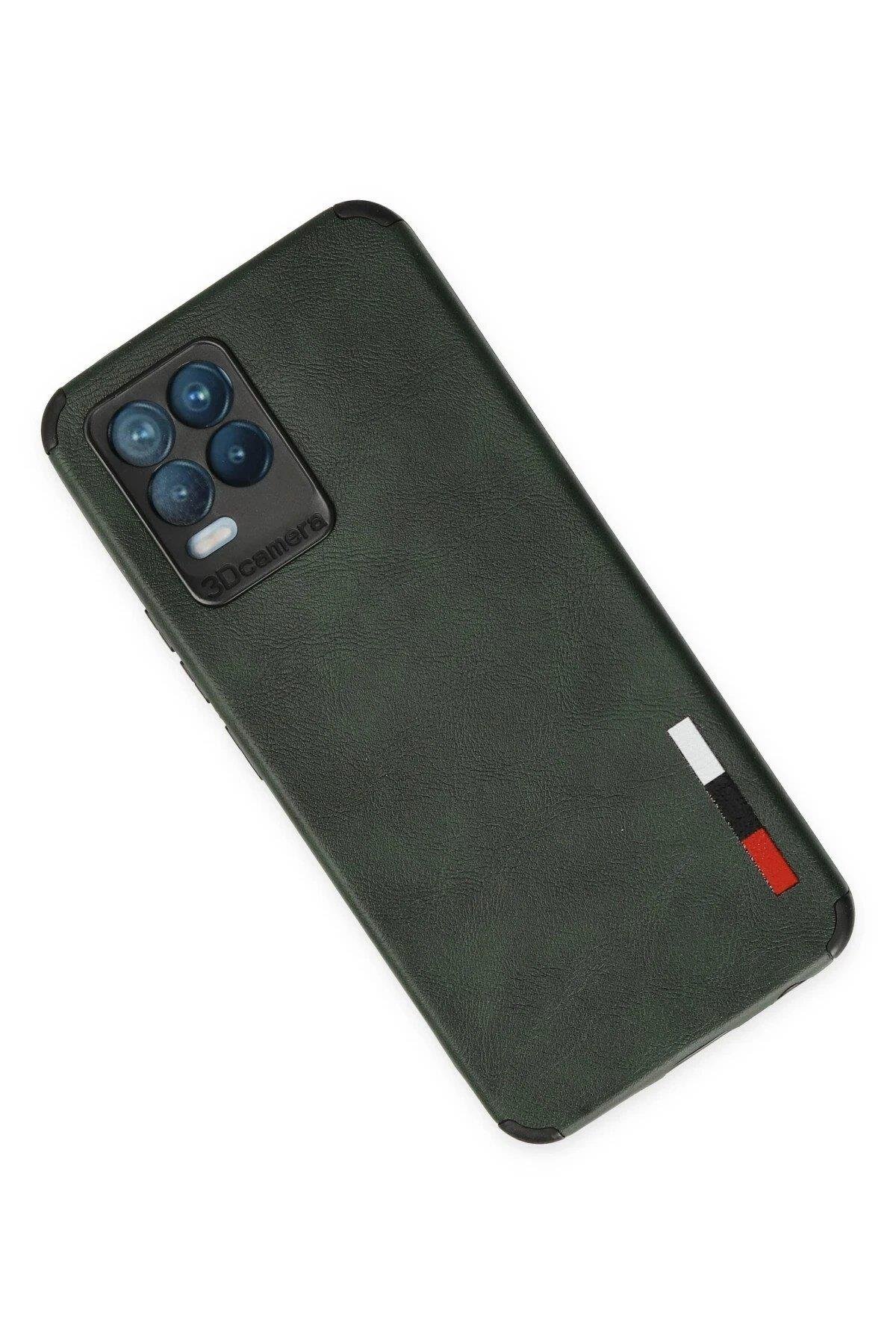 Newface Realme 8 Kılıf Loop Deri Silikon - Yeşil