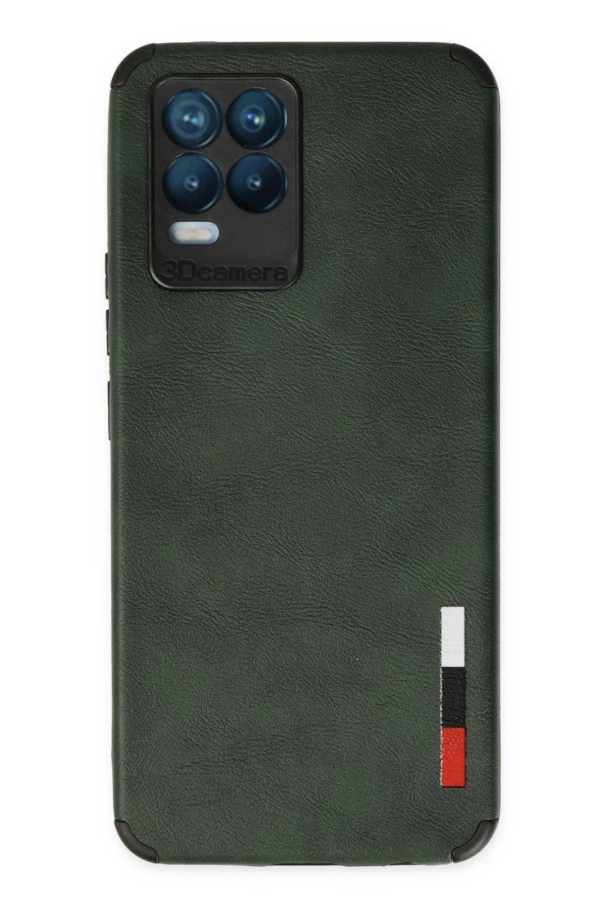 Newface Realme 8 Kılıf Loop Deri Silikon - Yeşil