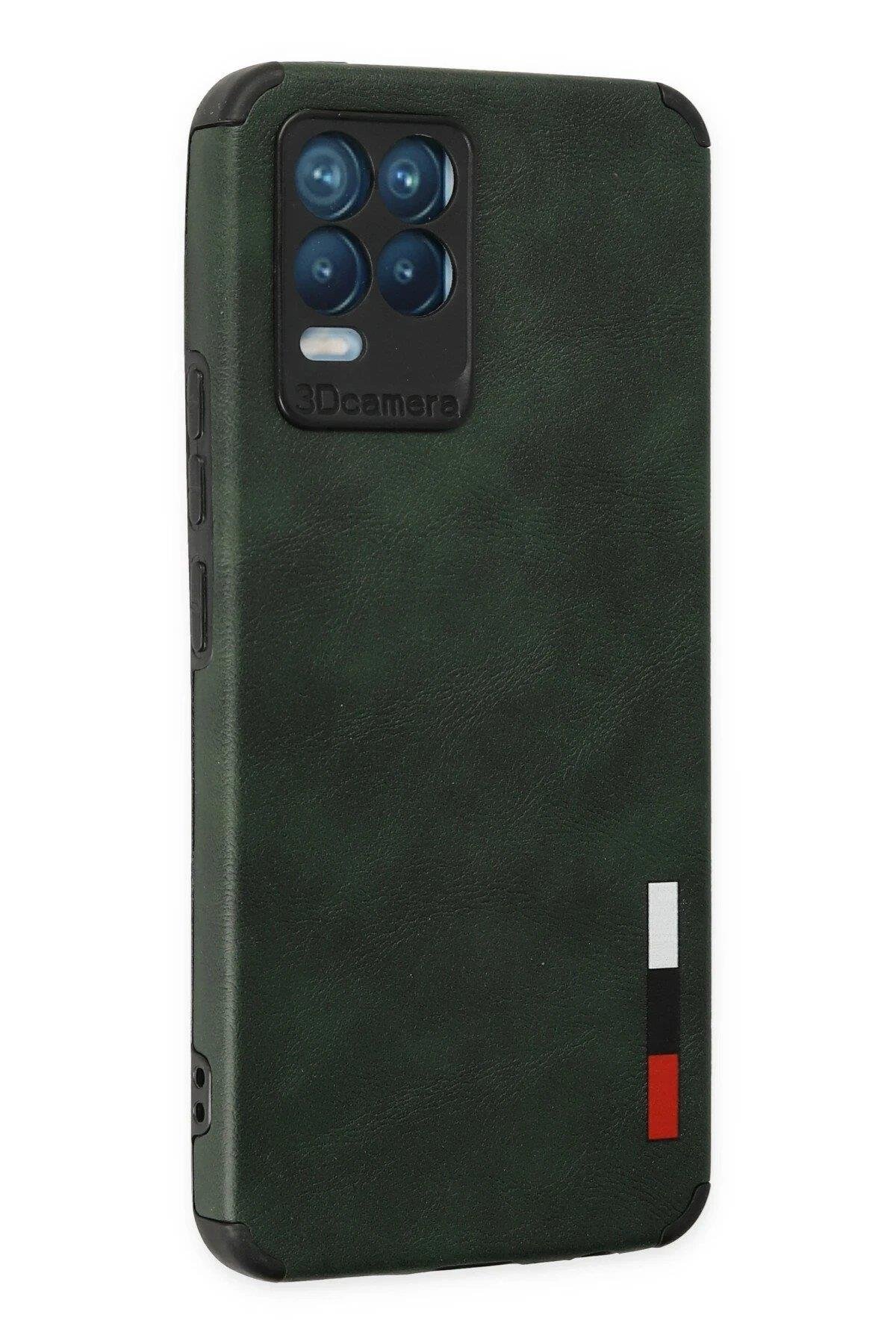 Newface Realme 8 Kılıf Loop Deri Silikon - Yeşil