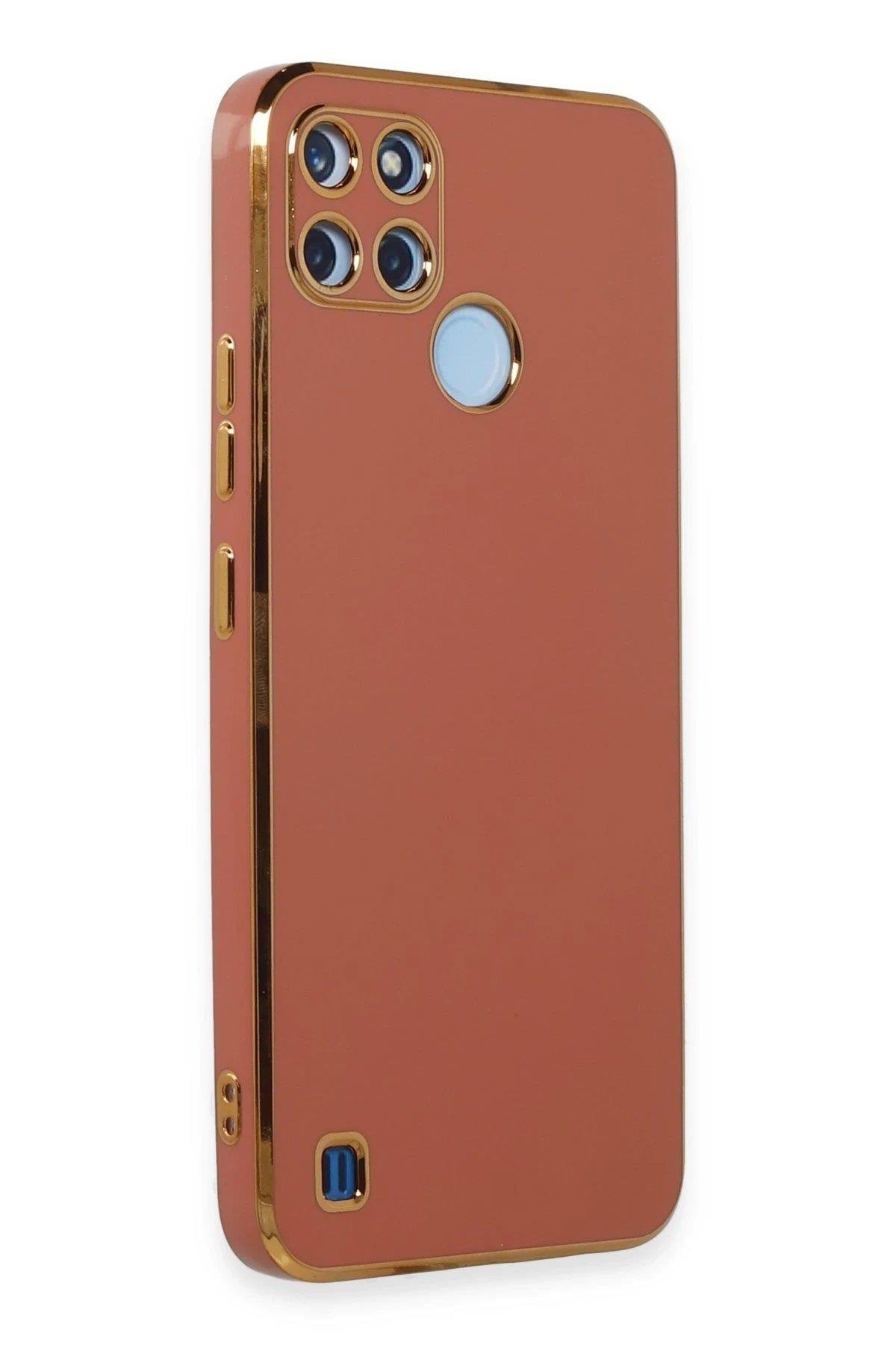 Newface Realme C25Y Kılıf Volet Silikon - Kırmızı