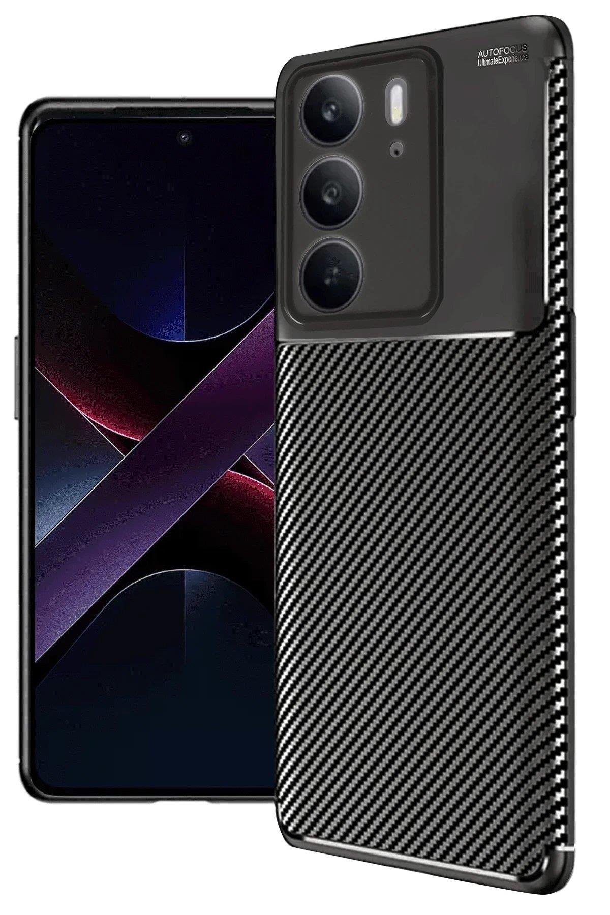 Newface Realme C75 4G Auto Focus Karbon Kapak - Siyah