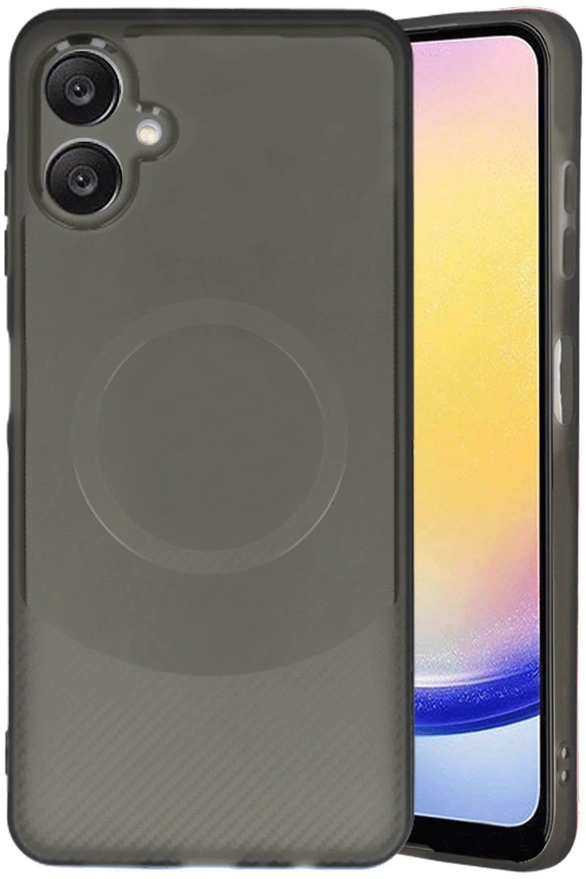 Newface Samsung A06 Kılıf Maya Karbon Kapak - Siyah