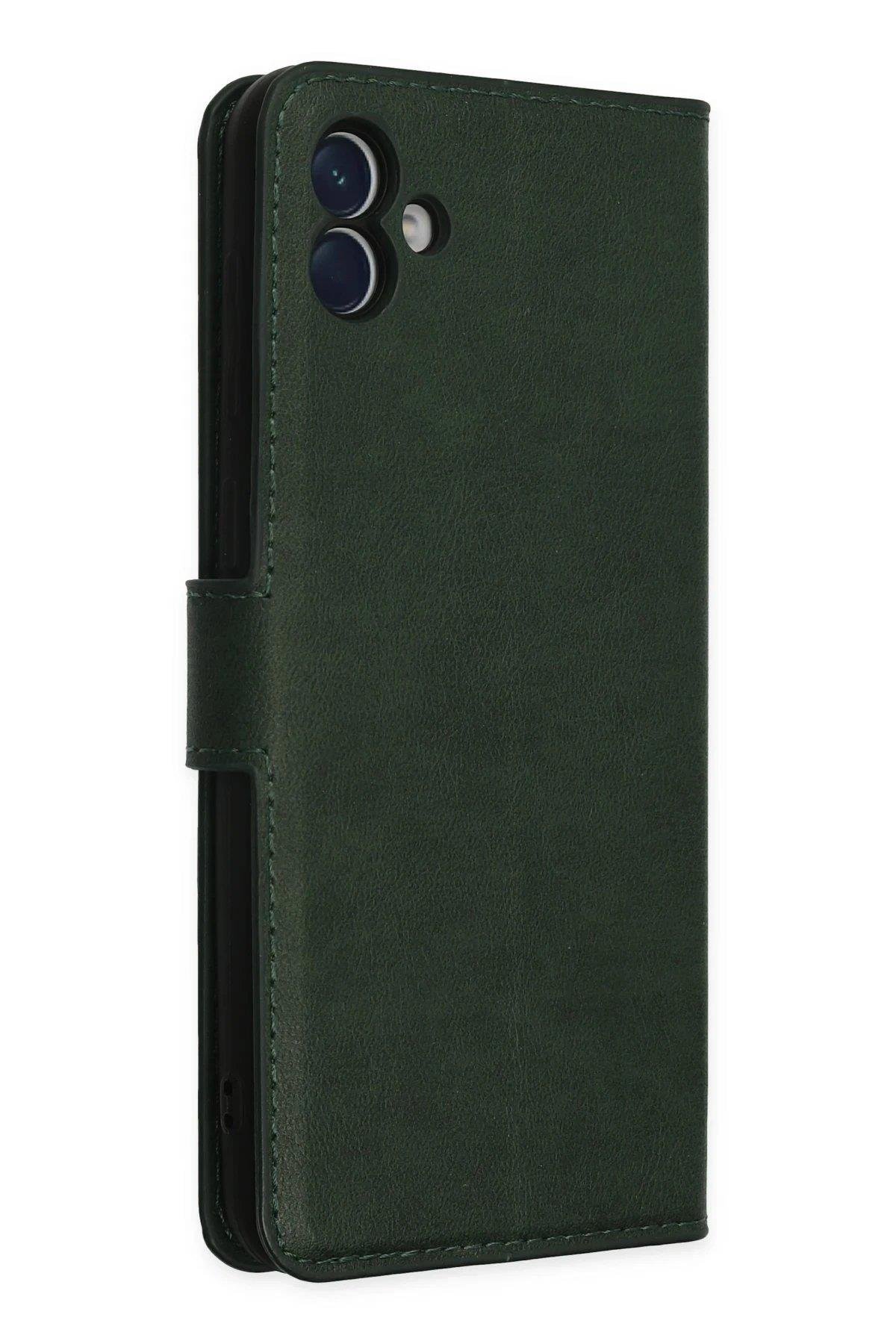 Newface Samsung Galaxy A04 Kılıf Trend S Plus Kapaklı Kılıf - Yeşil