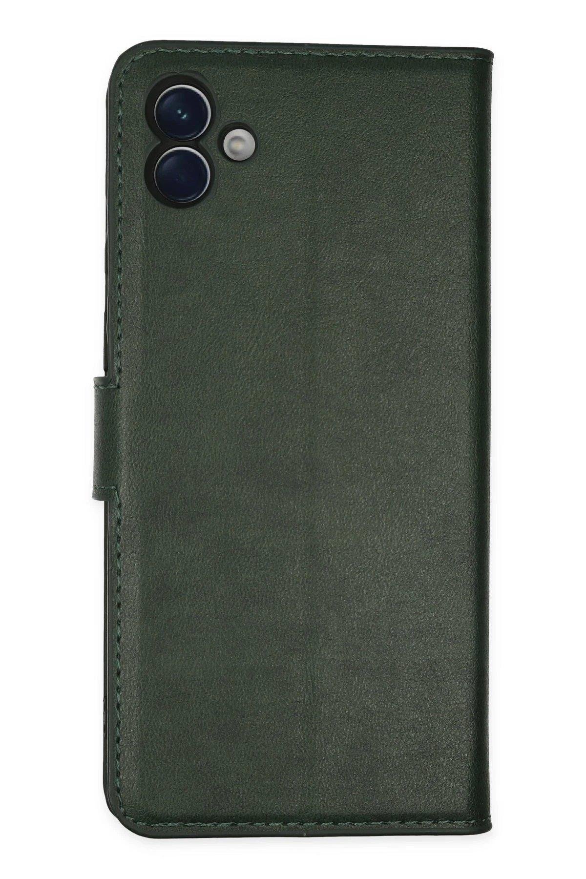 Newface Samsung Galaxy A04 Kılıf Trend S Plus Kapaklı Kılıf - Yeşil