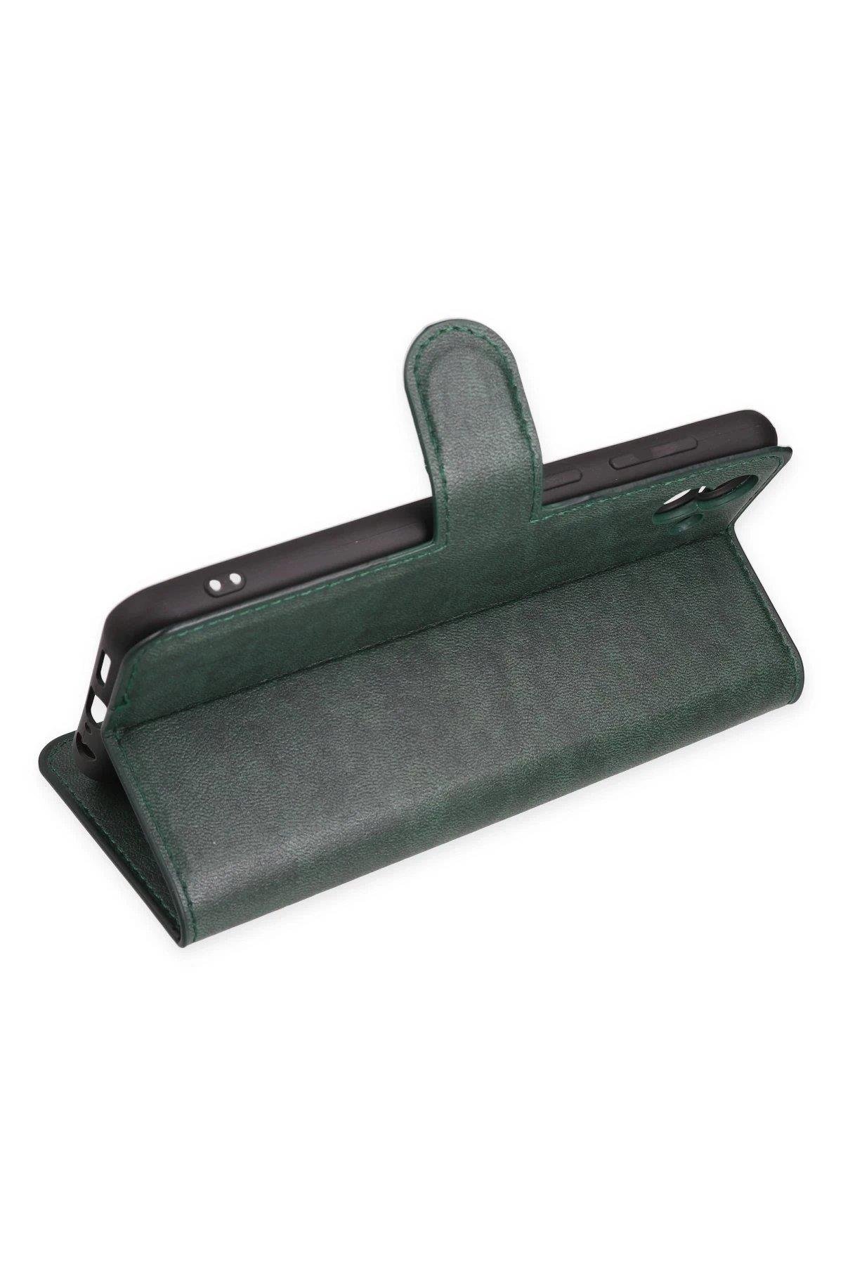 Newface Samsung Galaxy A04 Kılıf Trend S Plus Kapaklı Kılıf - Yeşil