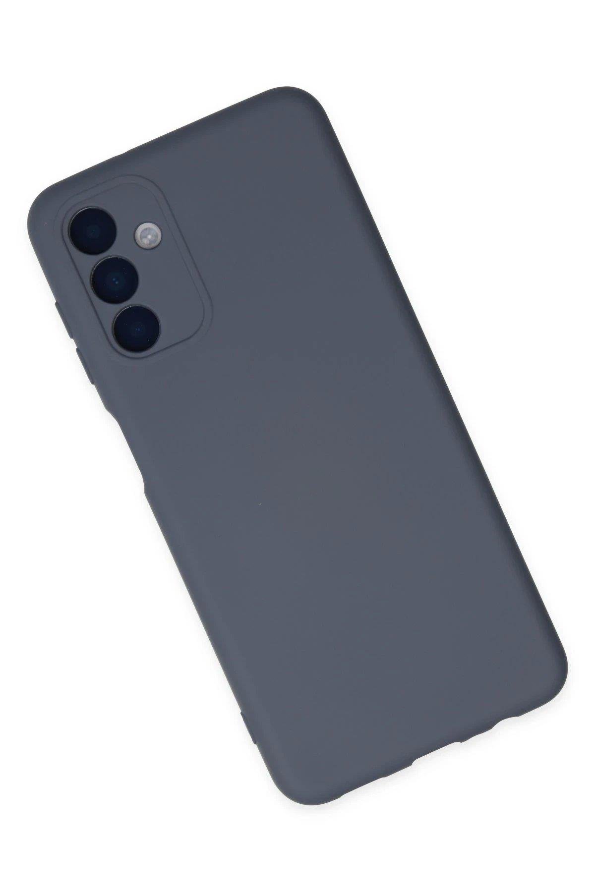 Newface Samsung Galaxy A04S Kılıf Nano içi Kadife Silikon - Gri