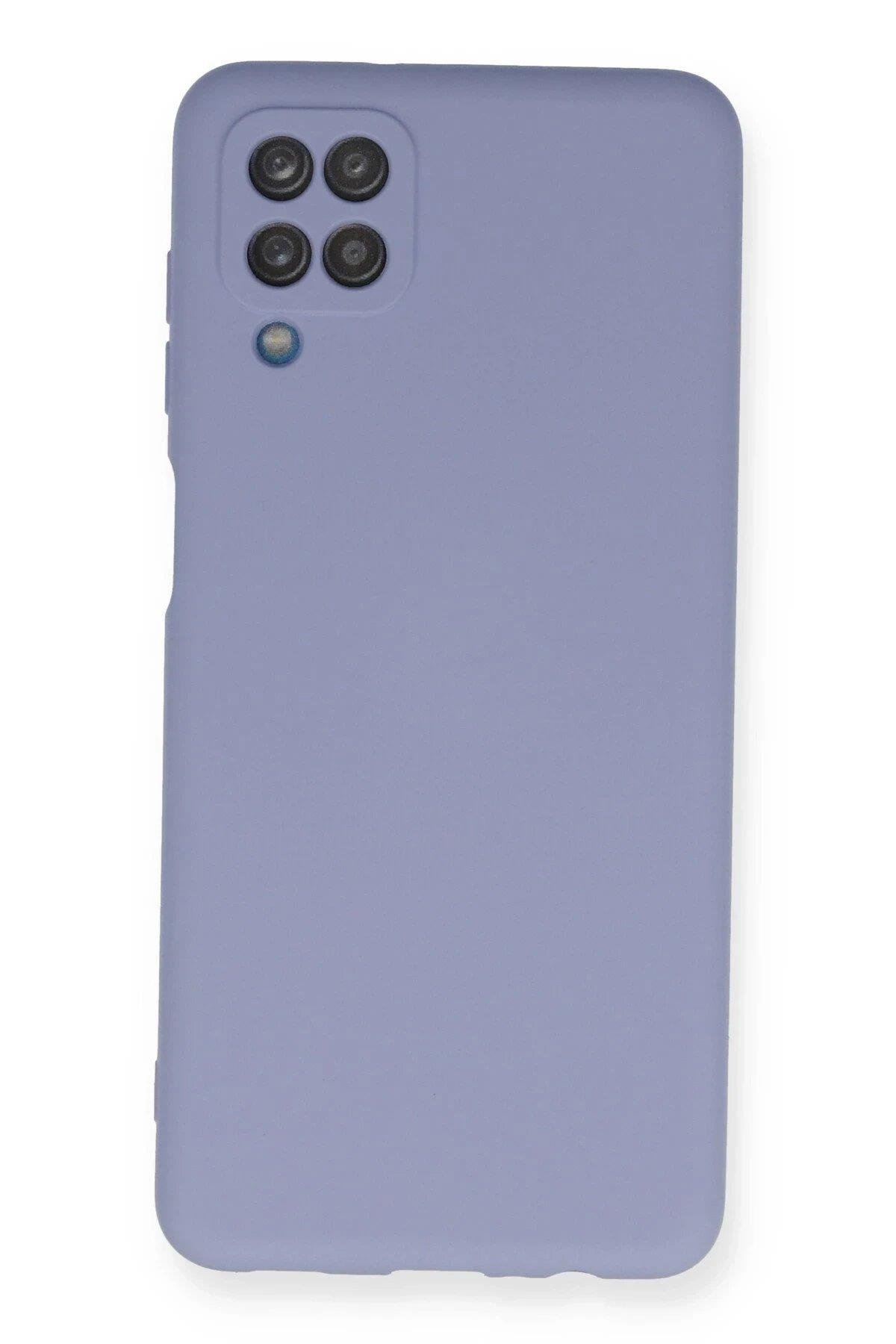 Newface Samsung Galaxy A12 Kılıf Nano içi Kadife Silikon - Lila