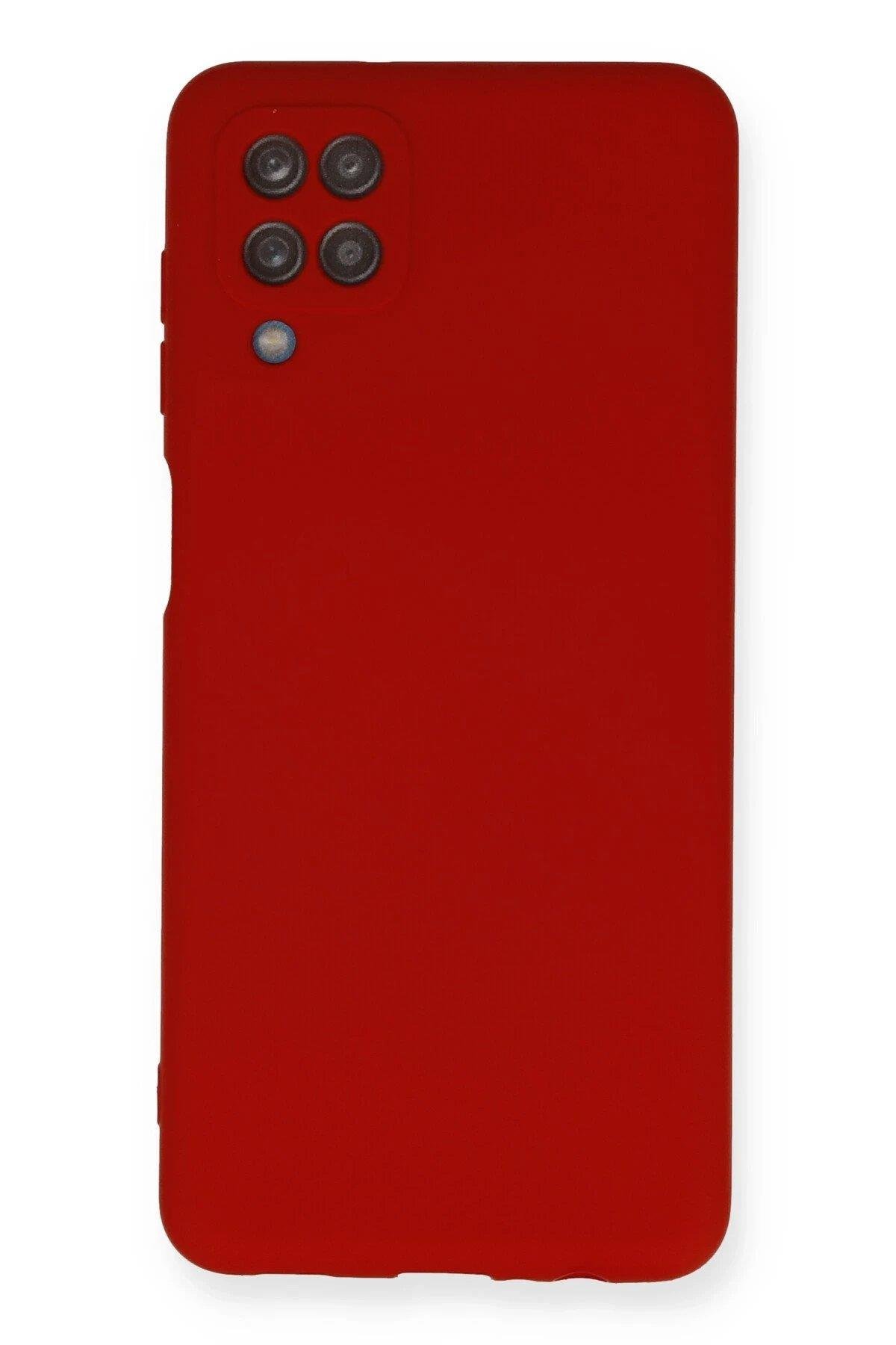 Newface Samsung Galaxy A12 Kılıf Nano içi Kadife Silikon - Kırmızı