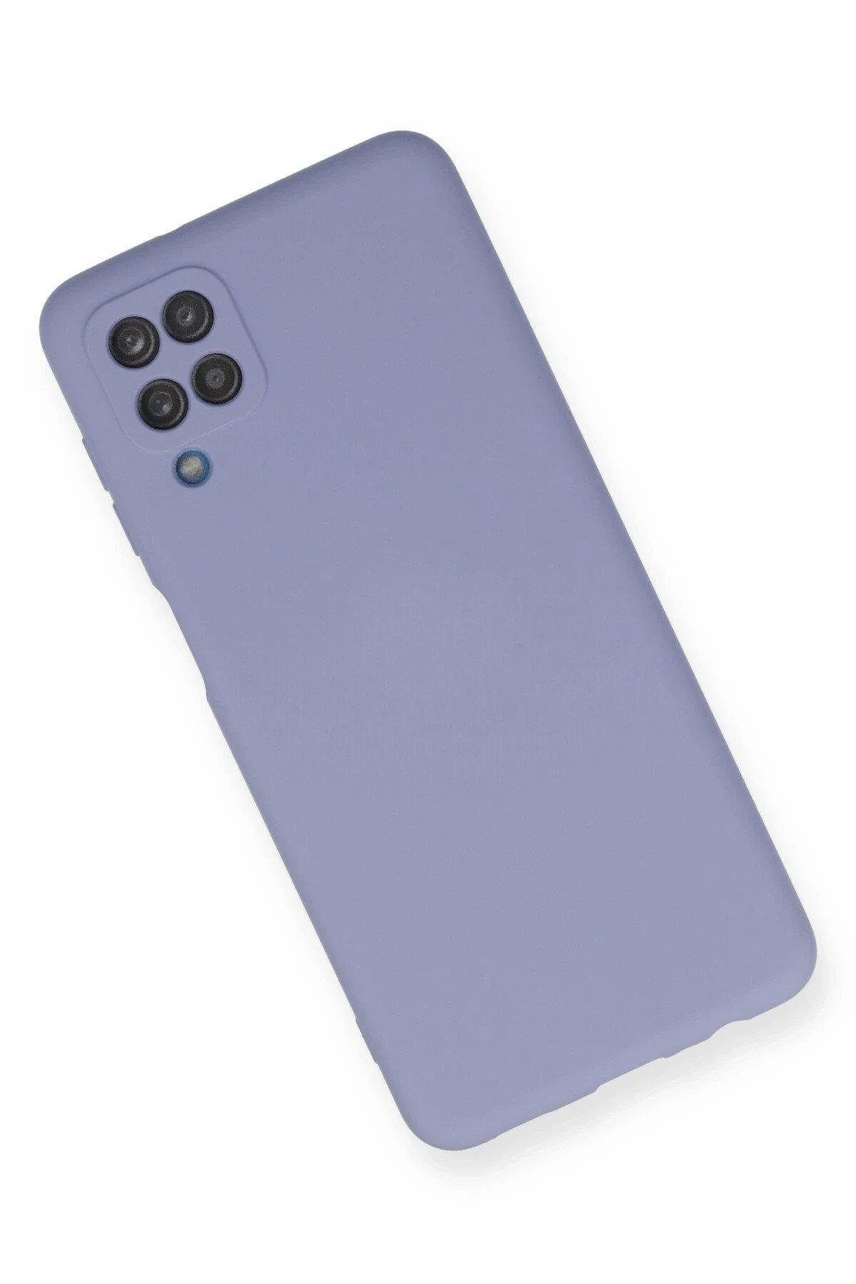 Newface Samsung Galaxy A12 Kılıf Nano içi Kadife Silikon - Lila