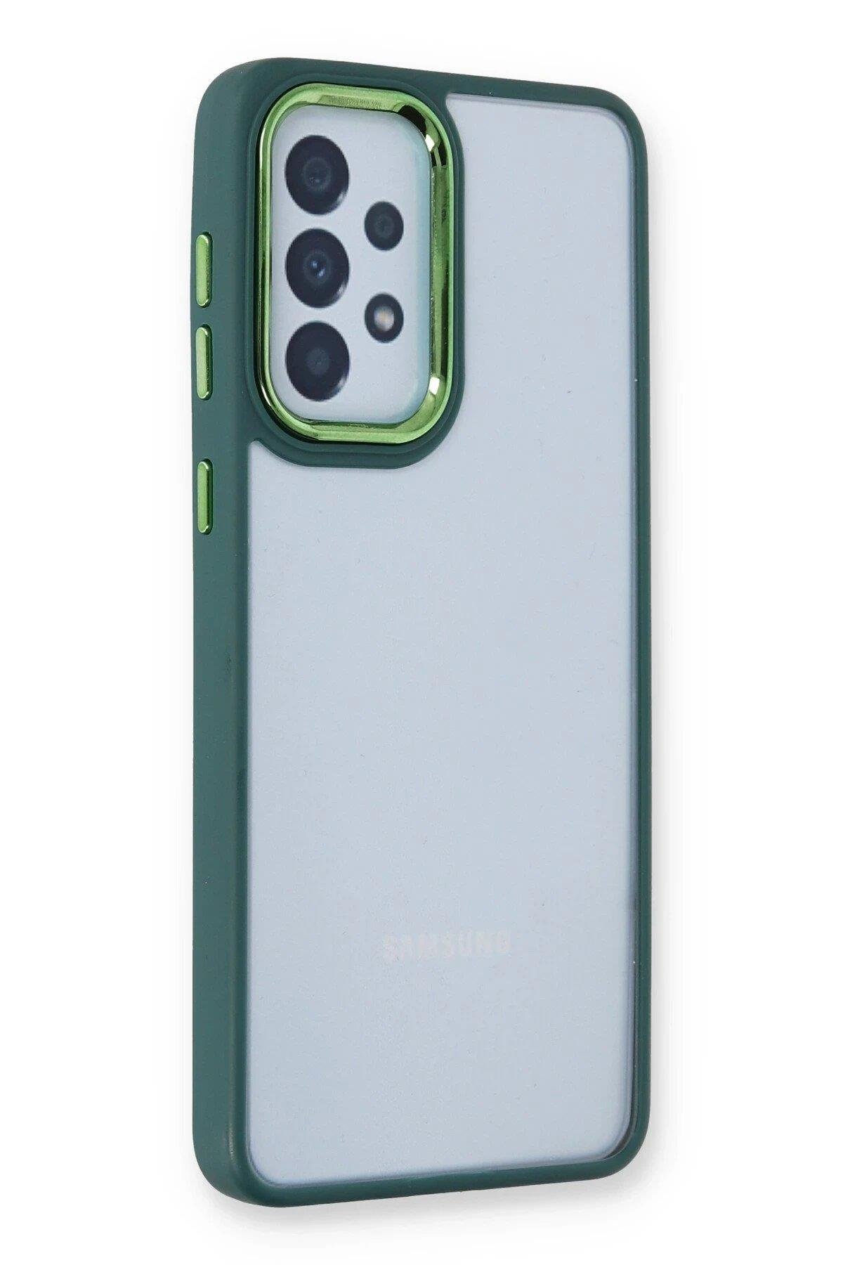 Newface Samsung Galaxy A13 4G Kılıf Dora Kapak - Haki Yeşil