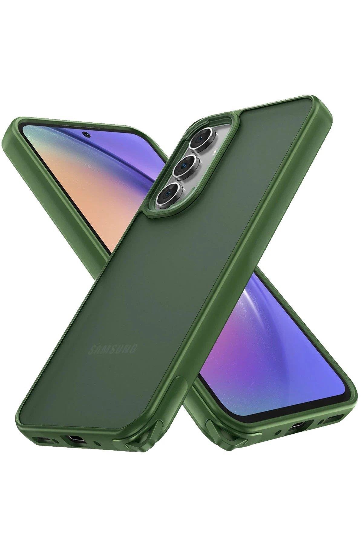 Newface Samsung Galaxy A14 4G Kılıf Elegant Kapak - Yeşil