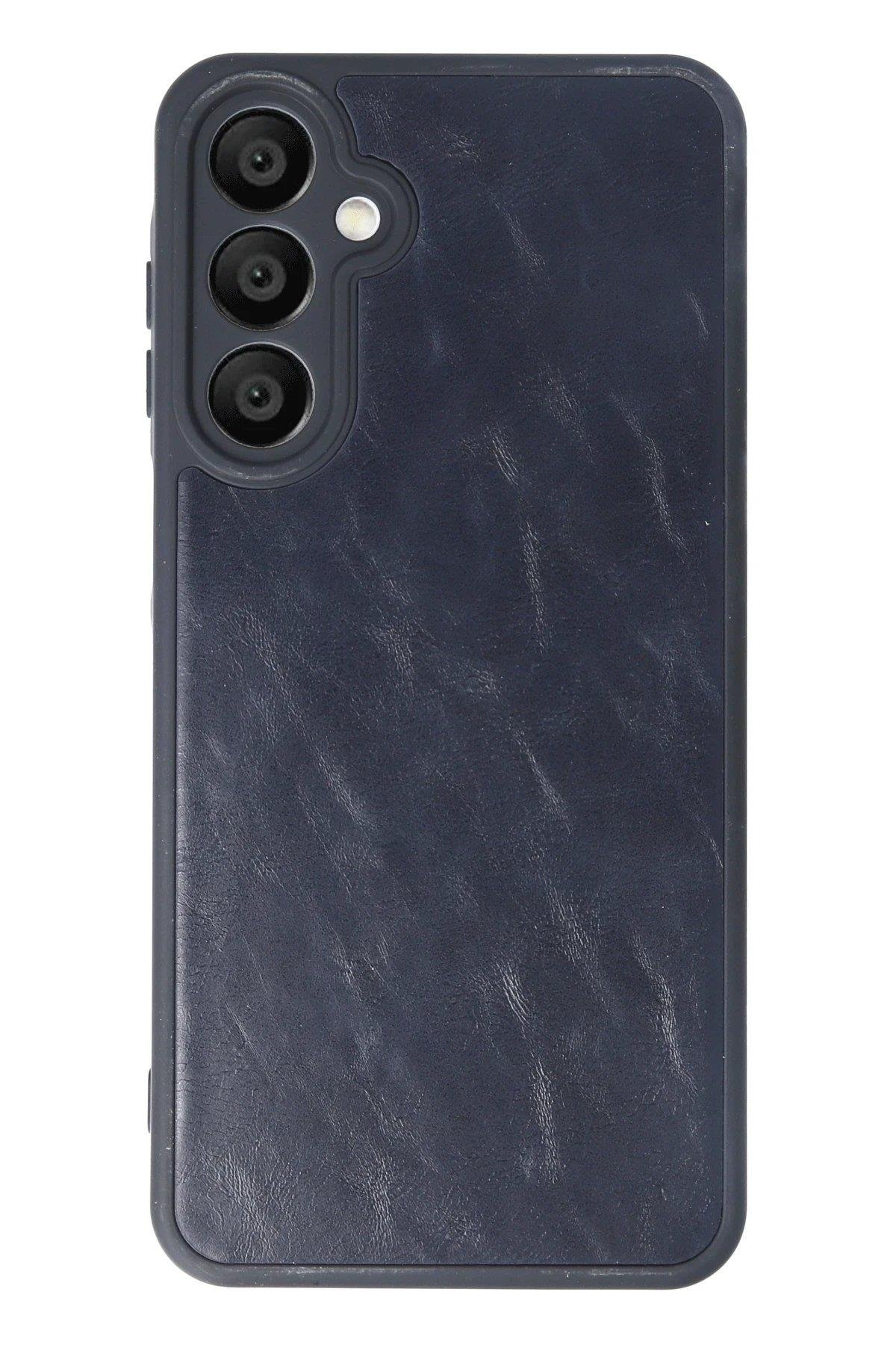 Newface Samsung Galaxy A16 5G Kılıf Aras Deri Kapak - Lacivert