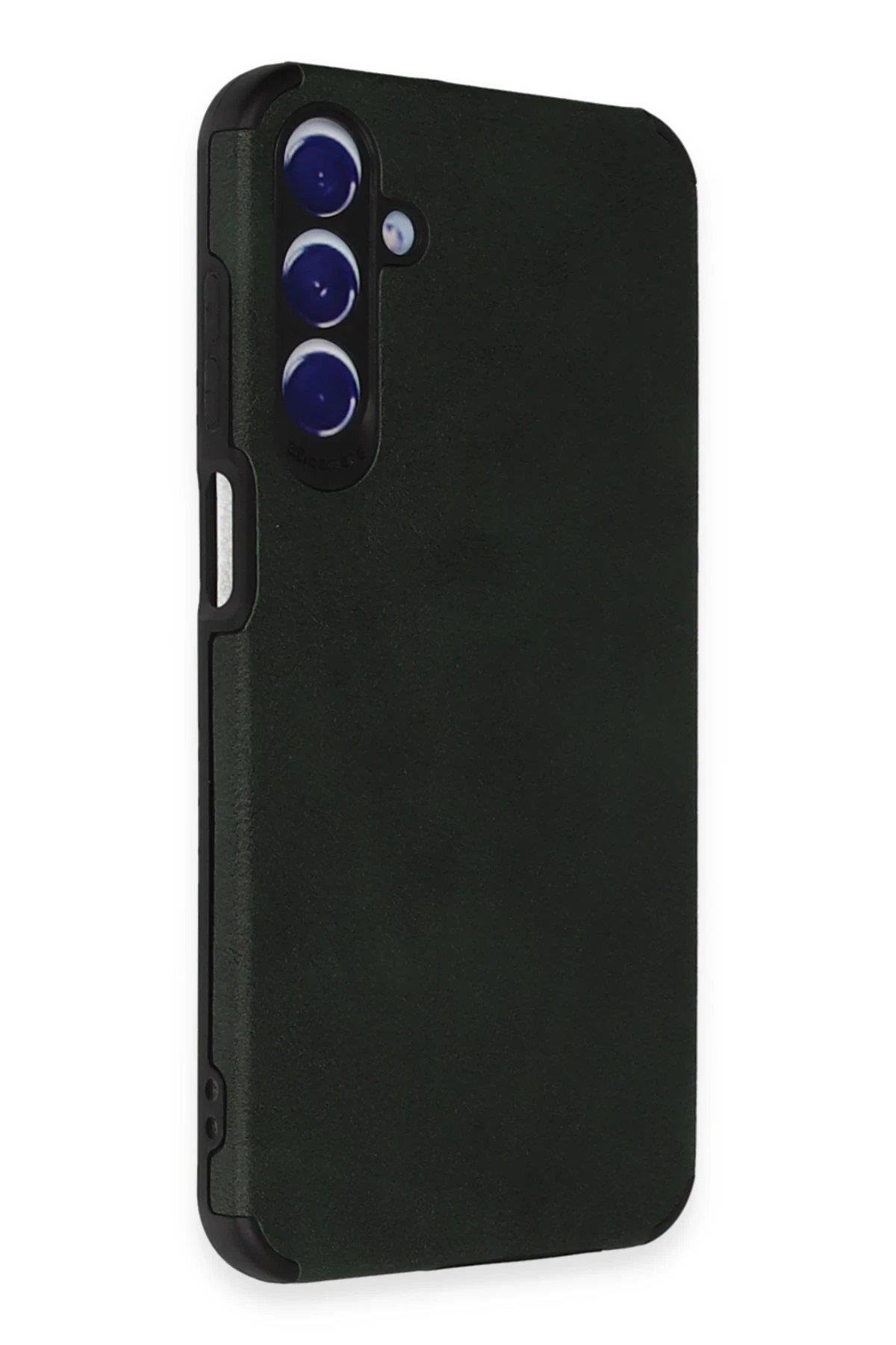 Newface Samsung Galaxy A25 5G Kılıf Loop Deri Silikon - Yeşil