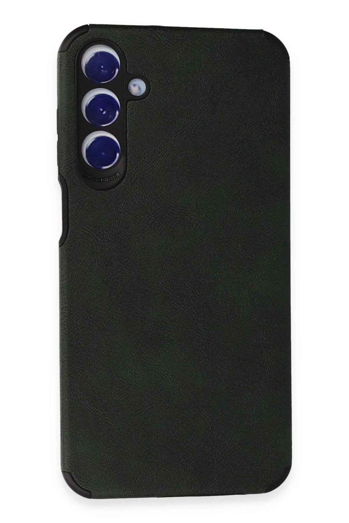 Newface Samsung Galaxy A25 5G Kılıf Loop Deri Silikon - Yeşil