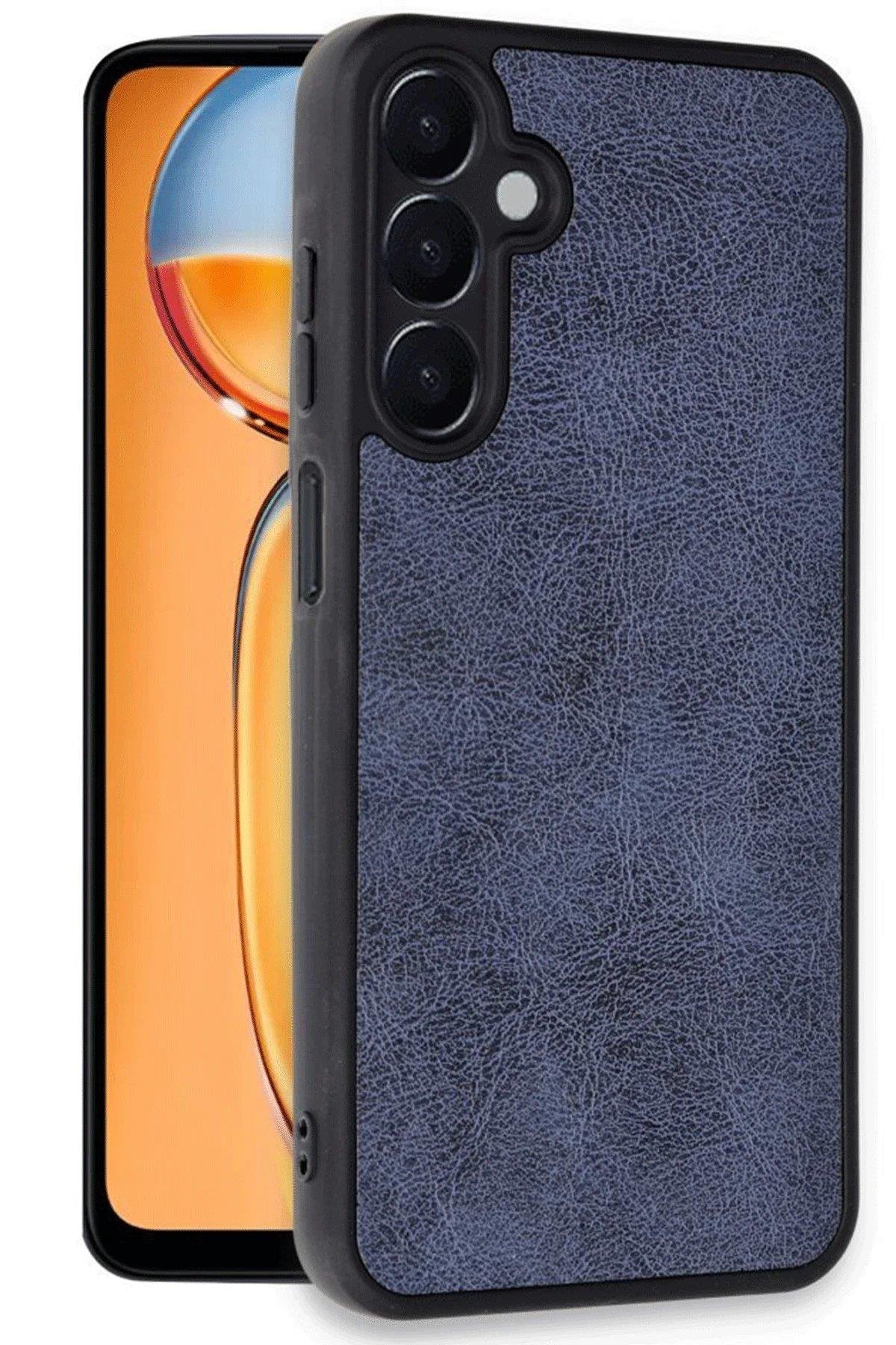 Newface Samsung Galaxy A26 Kılıf Aras Deri Kapak - Lacivert