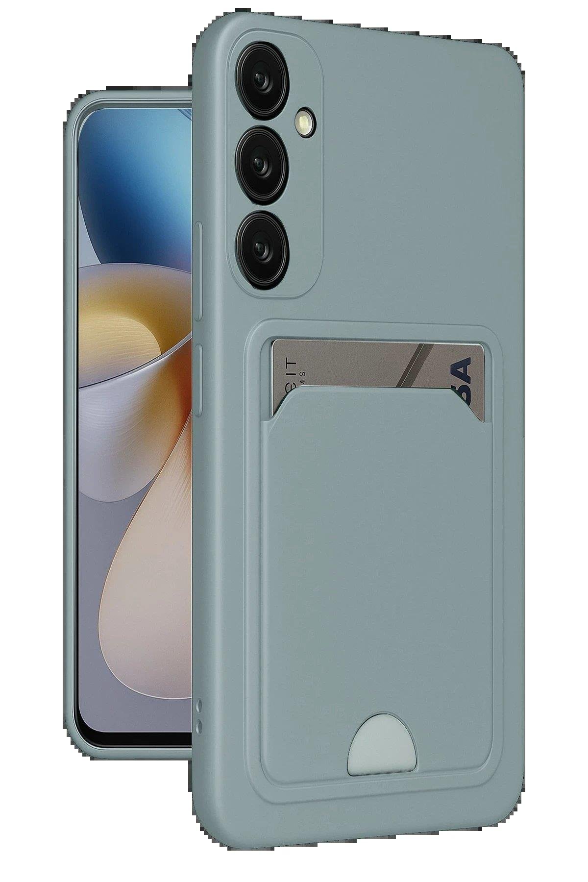 Newface Samsung Galaxy A26 Kılıf Kelvin Kartvizitli Silikon - Açık Yeşil