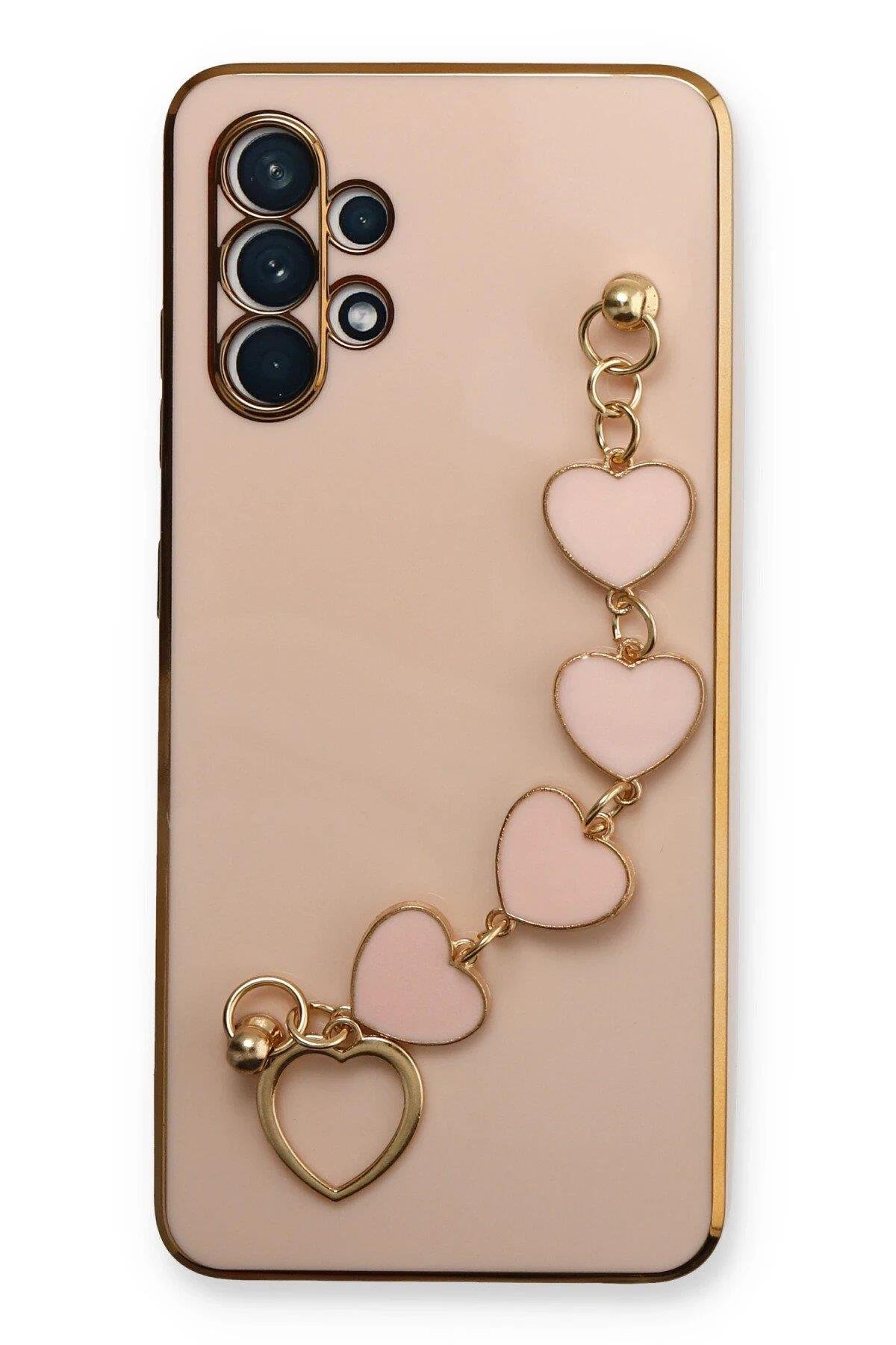 Newface Samsung Galaxy A32 Kılıf Esila Silikon - Pudra