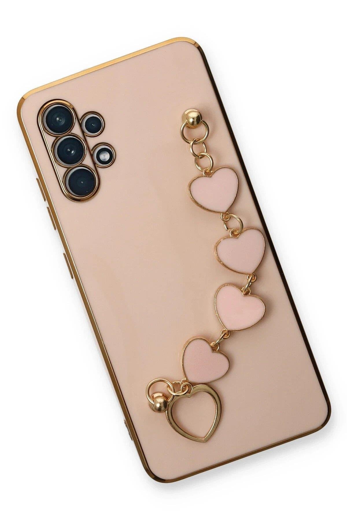 Newface Samsung Galaxy A32 Kılıf Esila Silikon - Pudra