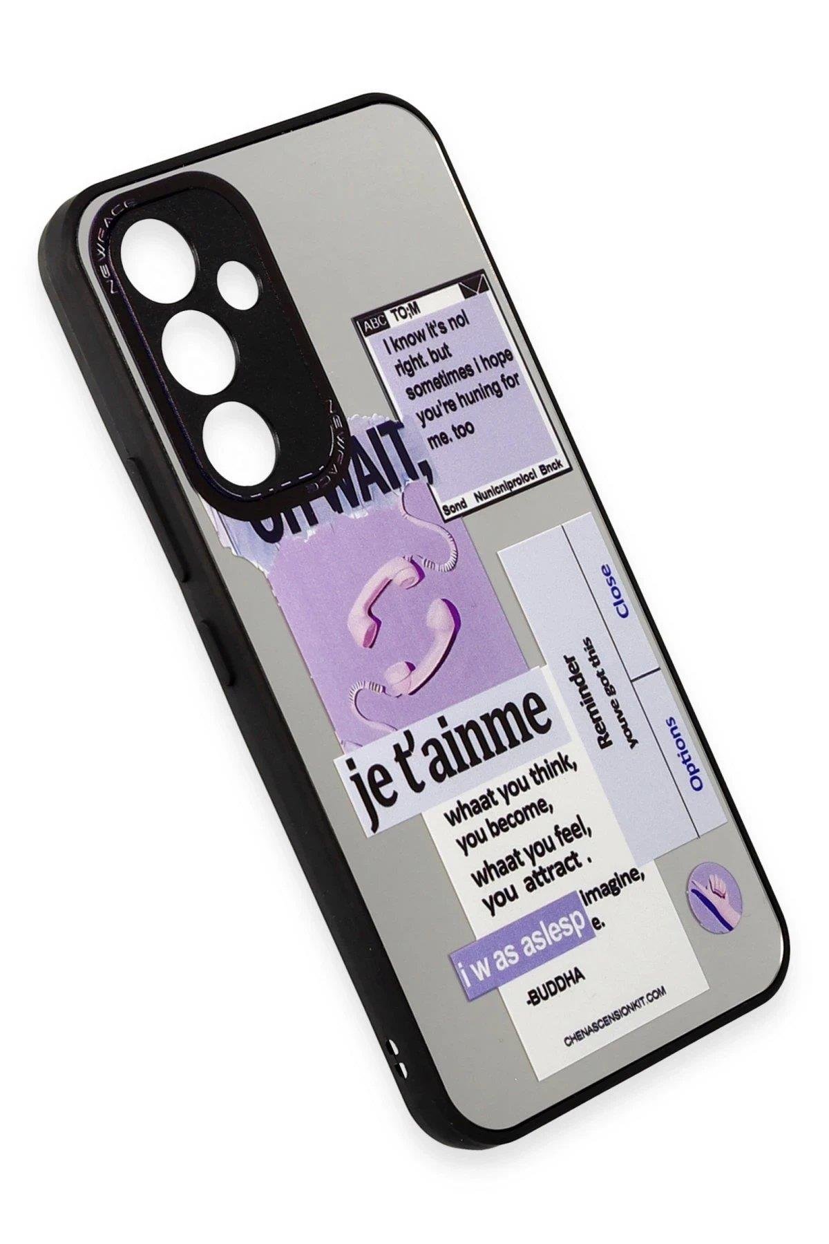 Newface Samsung Galaxy A34 5G Kılıf Mirror Desenli Kapak - Mirror - 4