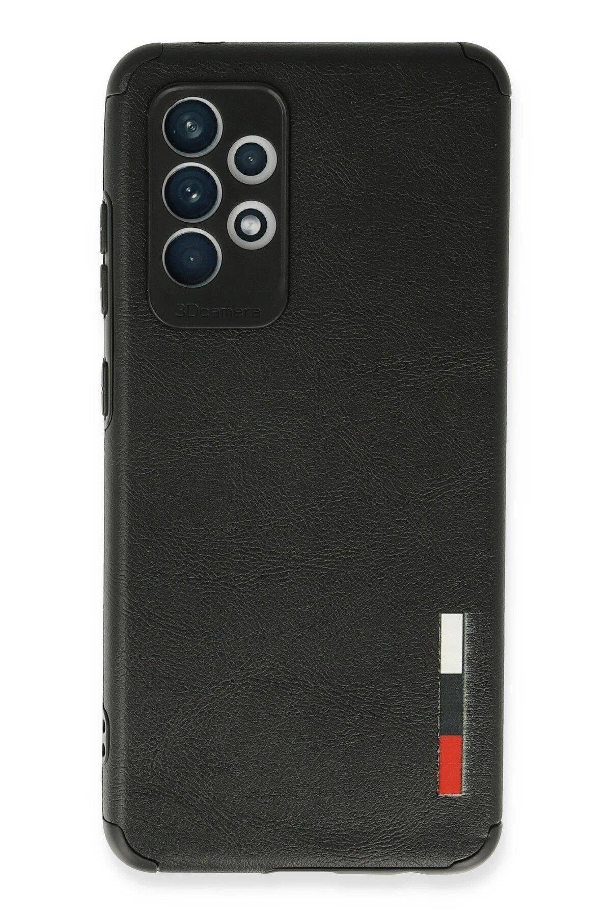 Newface Samsung Galaxy A52 Kılıf Loop Deri Silikon - Siyah