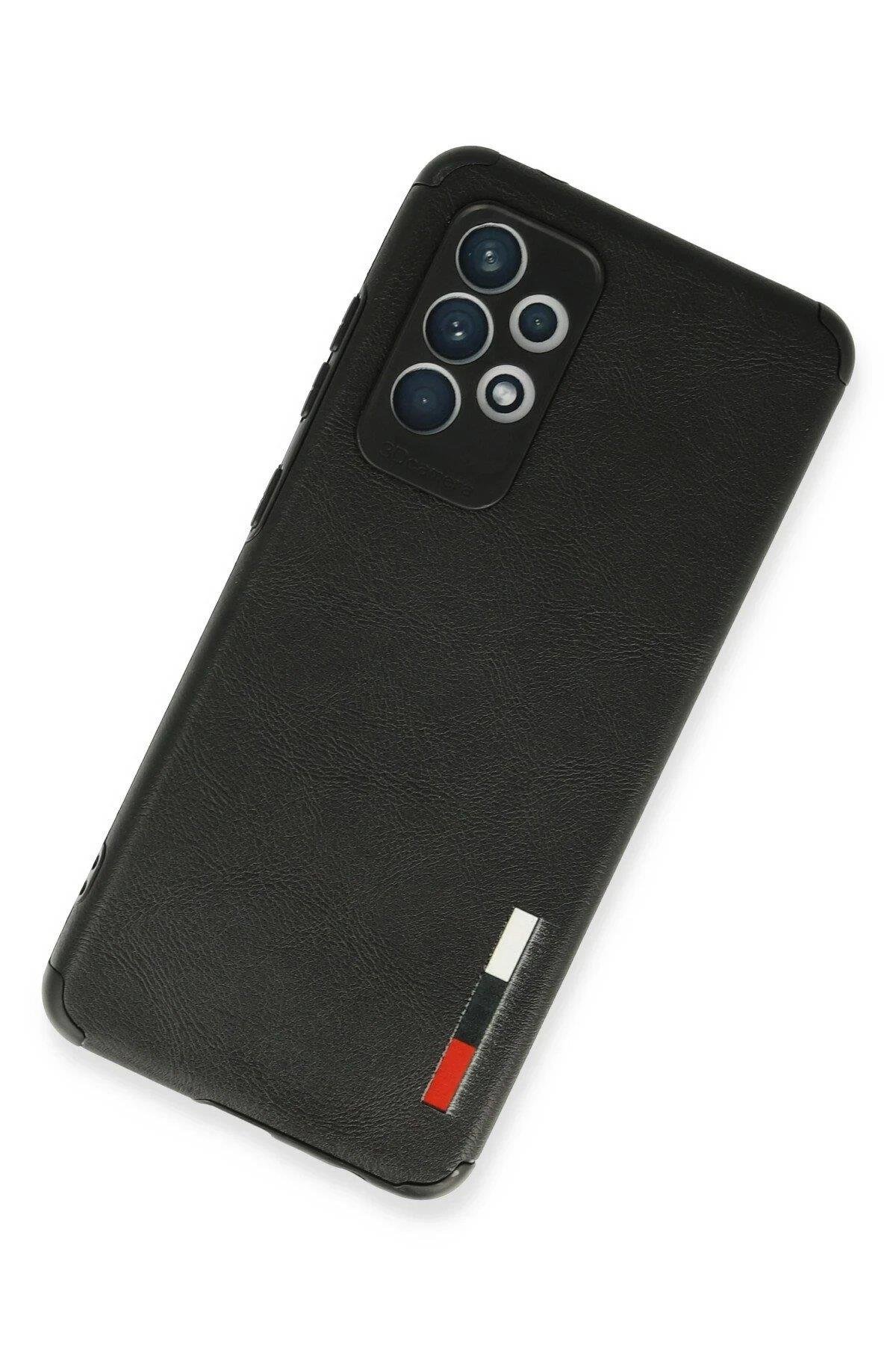 Newface Samsung Galaxy A52 Kılıf Loop Deri Silikon - Siyah