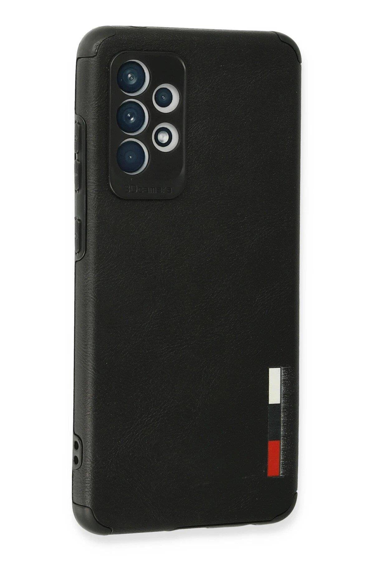 Newface Samsung Galaxy A52 Kılıf Loop Deri Silikon - Siyah