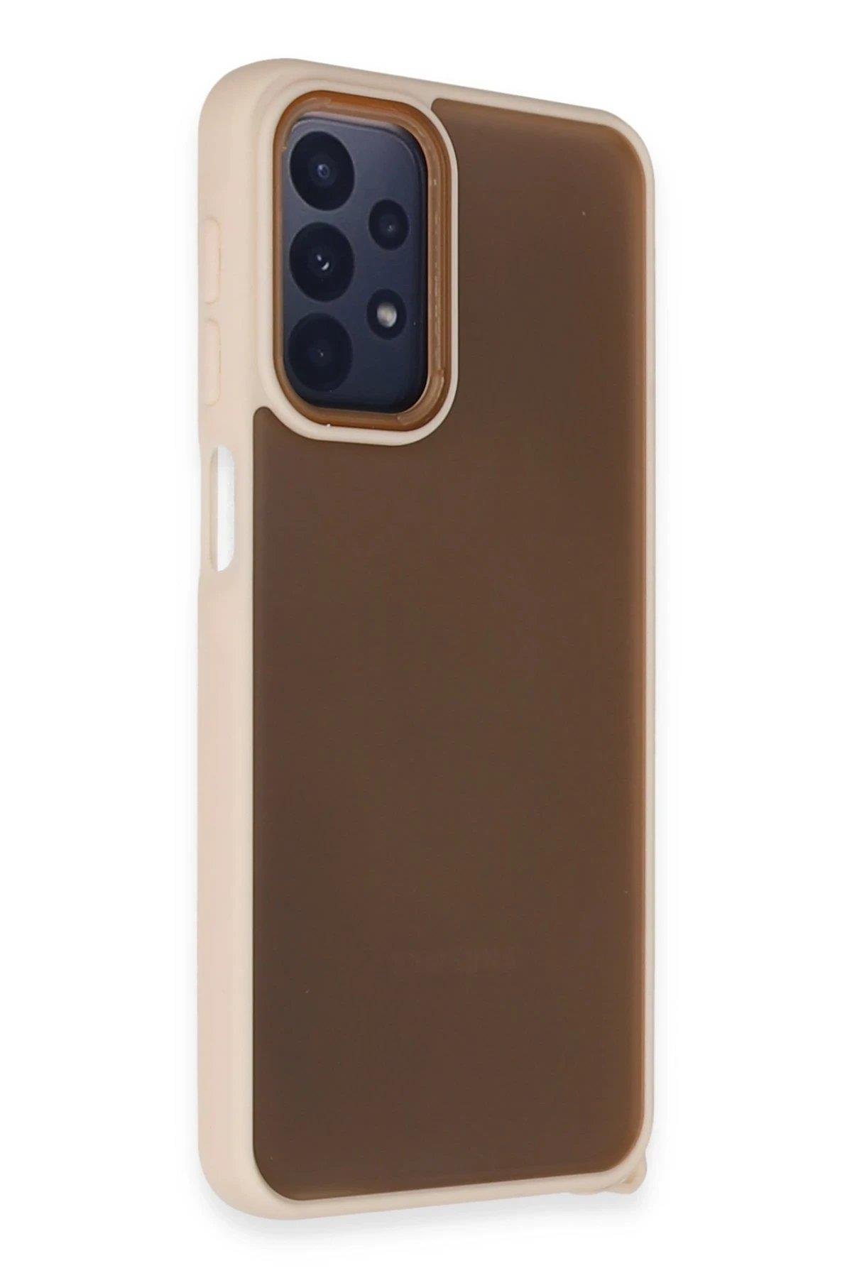 Newface Samsung Galaxy A53 5G Kılıf Elegant Kapak - Pudra