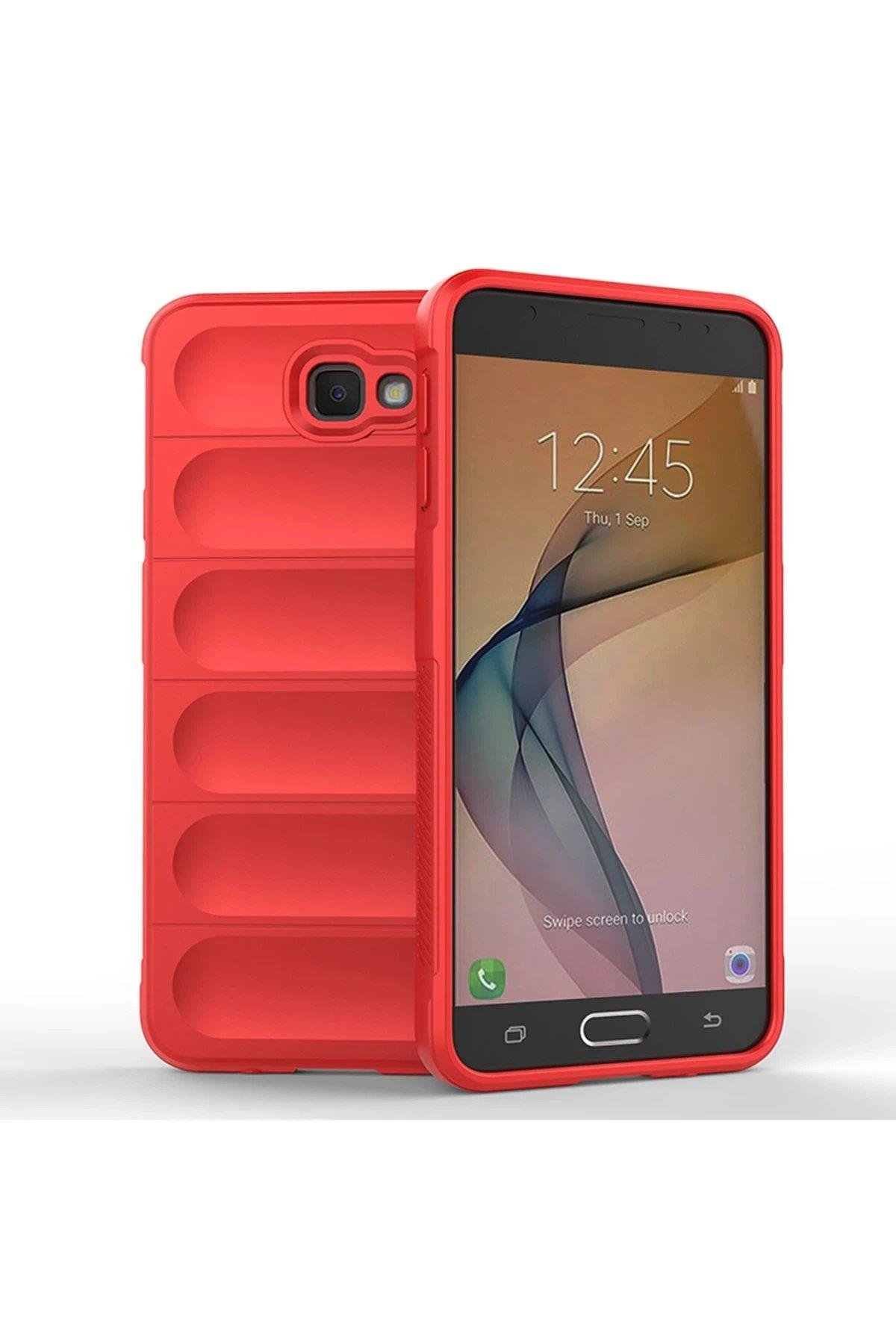 Newface Samsung Galaxy J7 Prime Kılıf Optimum Silikon - Kırmızı