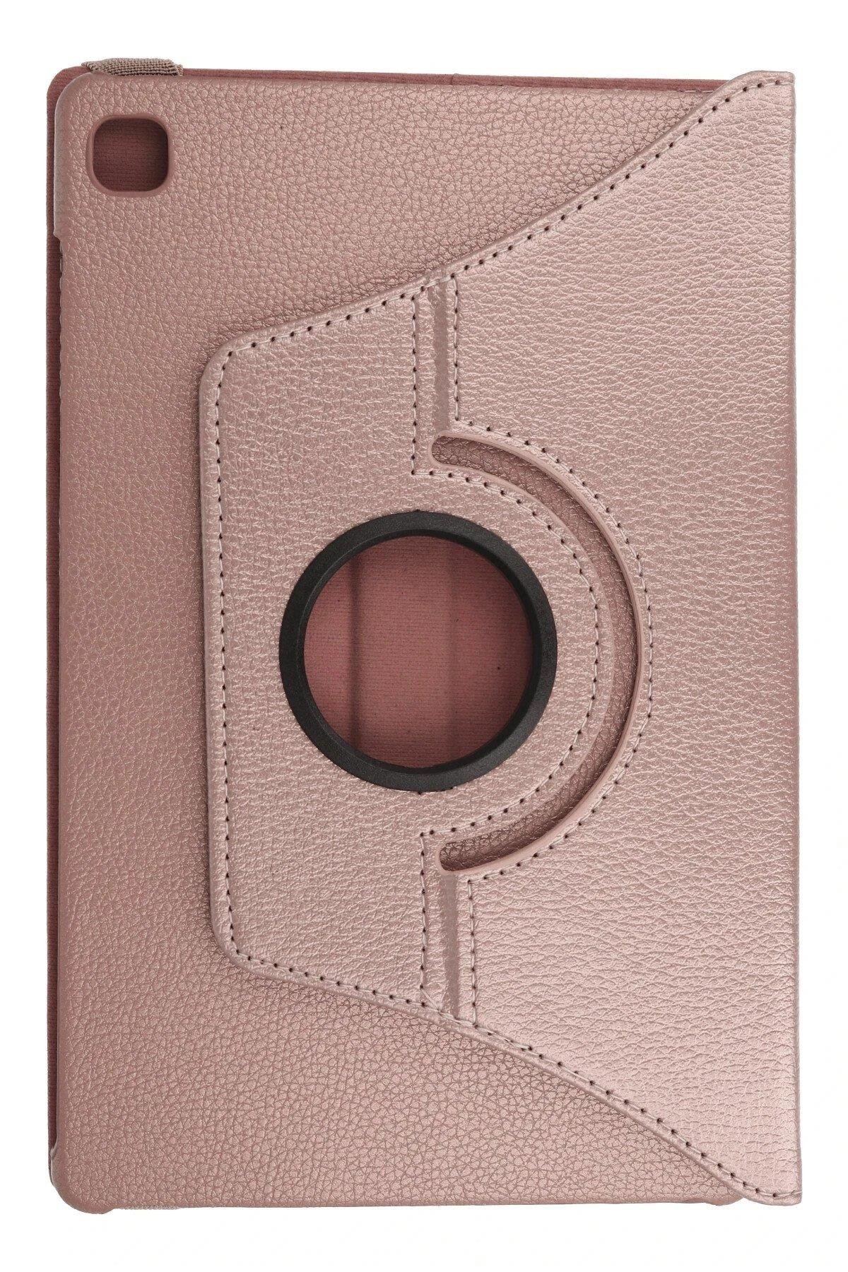Newface Samsung Galaxy P610 Tab S6 Lite 10.4 Kılıf 360 Tablet Deri Kılıf - Rose Gold