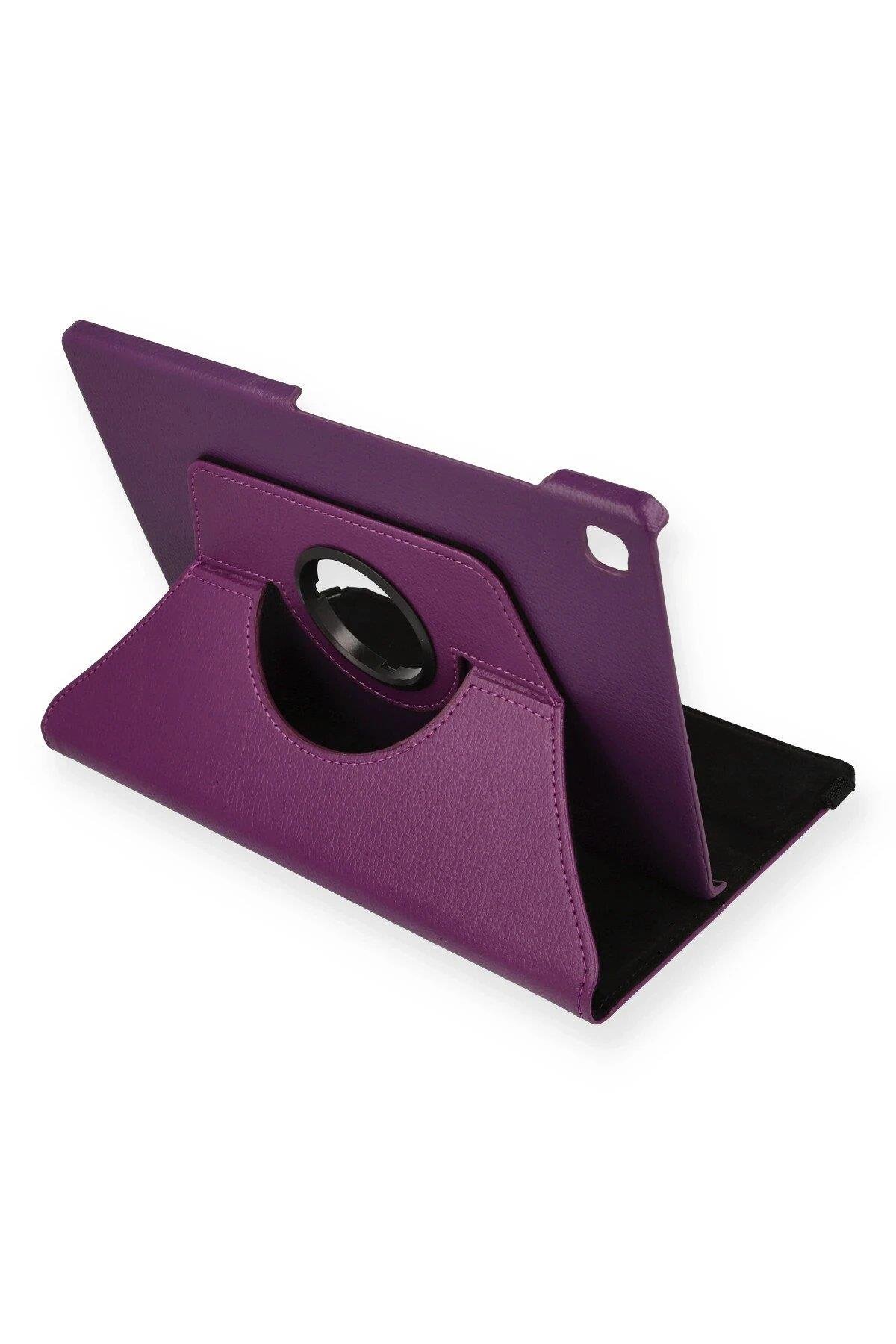 Newface Samsung Galaxy P610 Tab S6 Lite 10.4 Kılıf 360 Tablet Deri Kılıf - Mürdüm