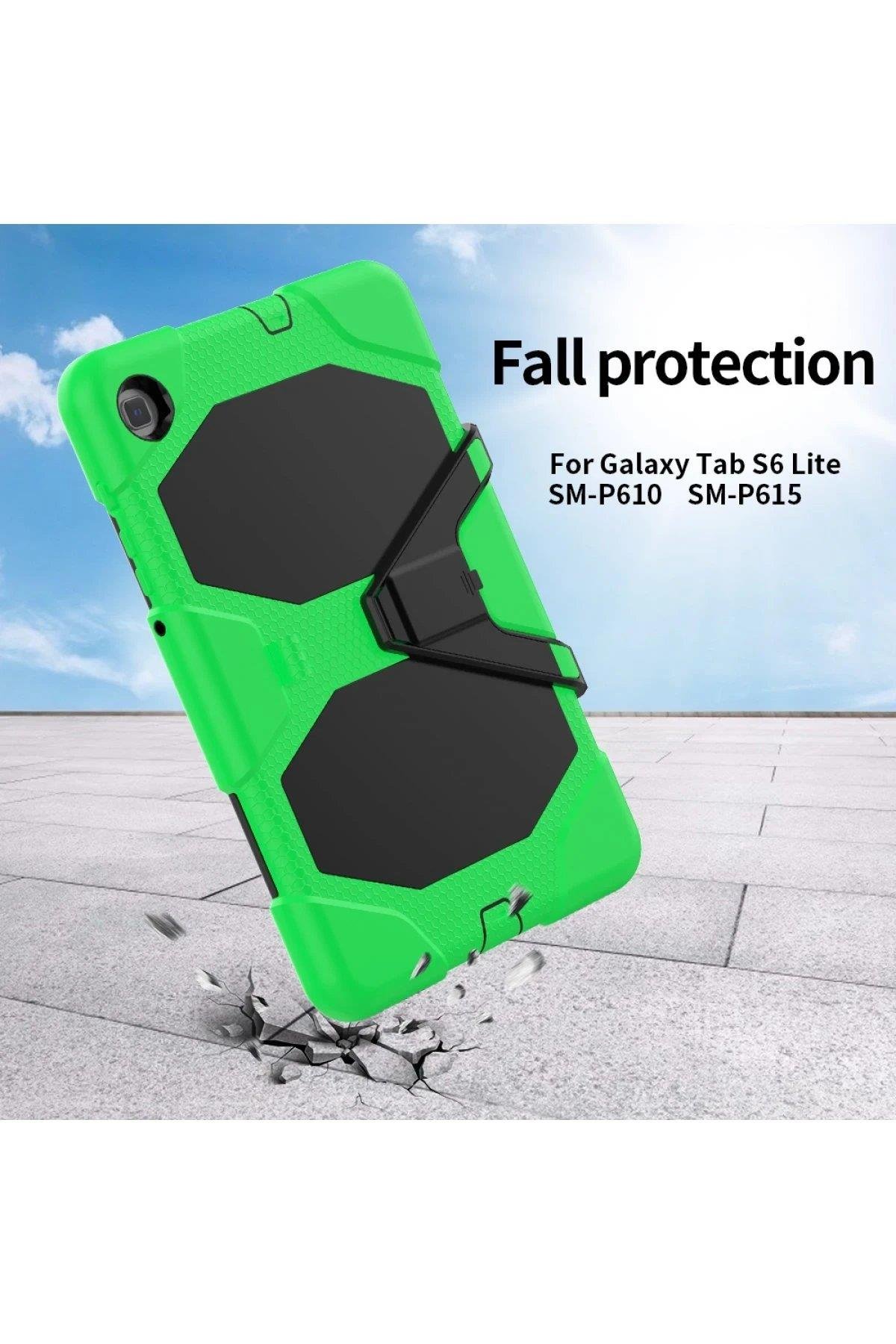 Newface Samsung Galaxy P610 Tab S6 Lite 10.4 Kılıf Griffin Tablet Kapak - Yeşil